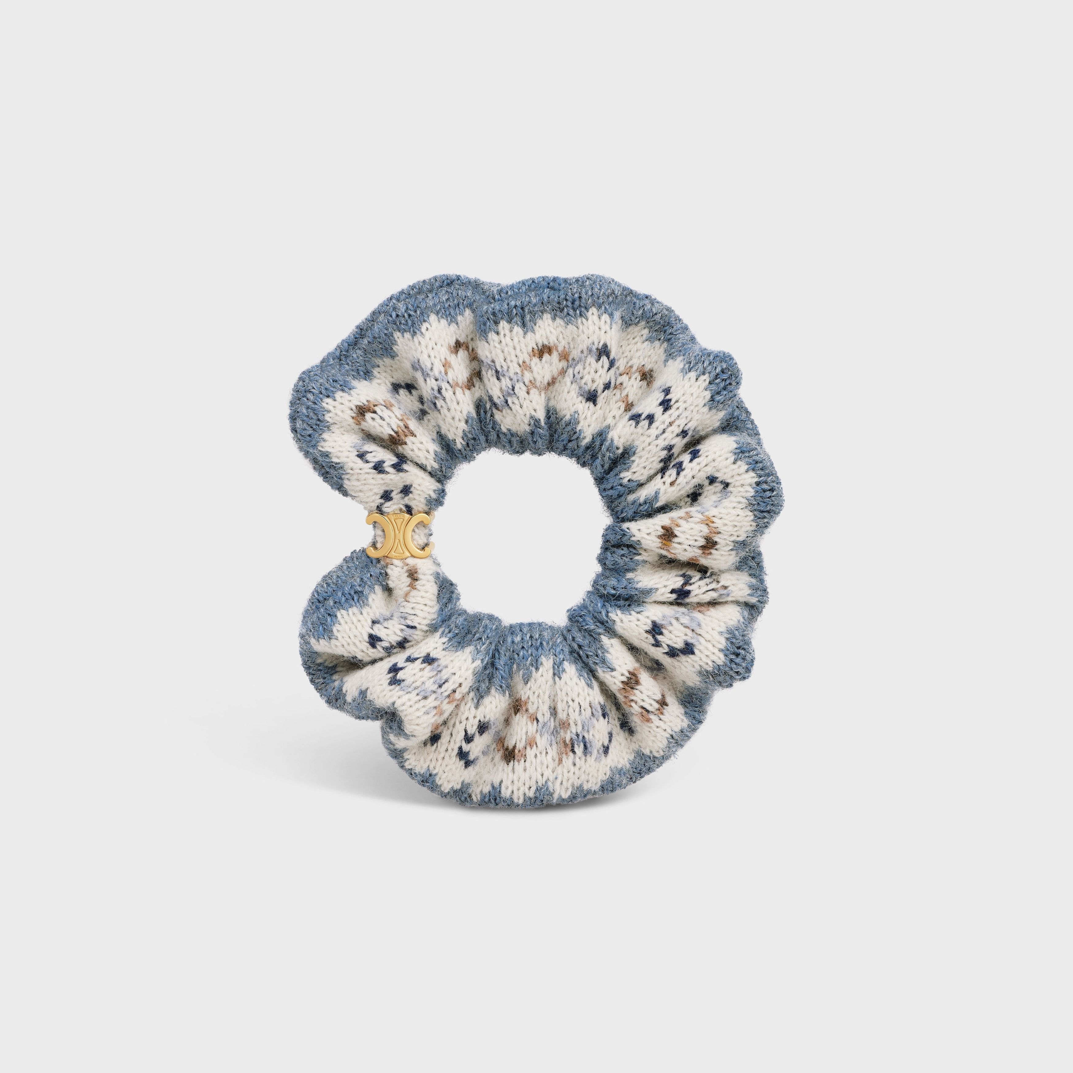 Celine o1bcso1str0925 461BV2BOW Size: OS / Scrunchy Fair Isle Size ONE SIZE - 1 Thumbnail