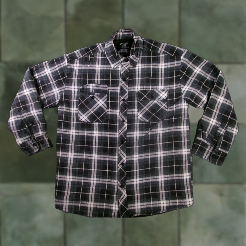 Vintage Grit Iron Men Shirt XL Flannel Plaid Shacket Workwear Casual Fall Winter Cotton Insulated Quilted Size US L / EU 52-54 / 3 - 1 Thumbnail