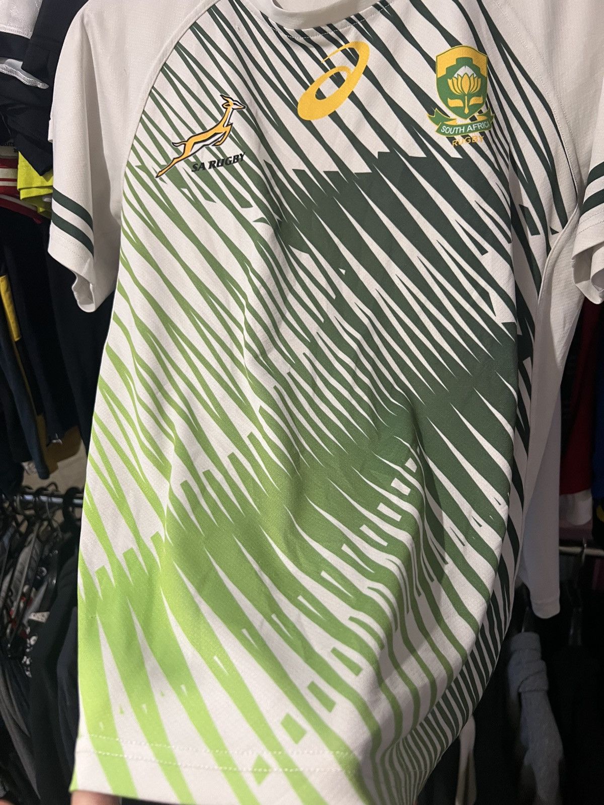 Asics × Vintage 2016/2017 ASICS SOUTH AFRICA THIRD RUGBY SHIRT AOP THIRD Size US M / EU 48-50 / 2 - 5 Thumbnail