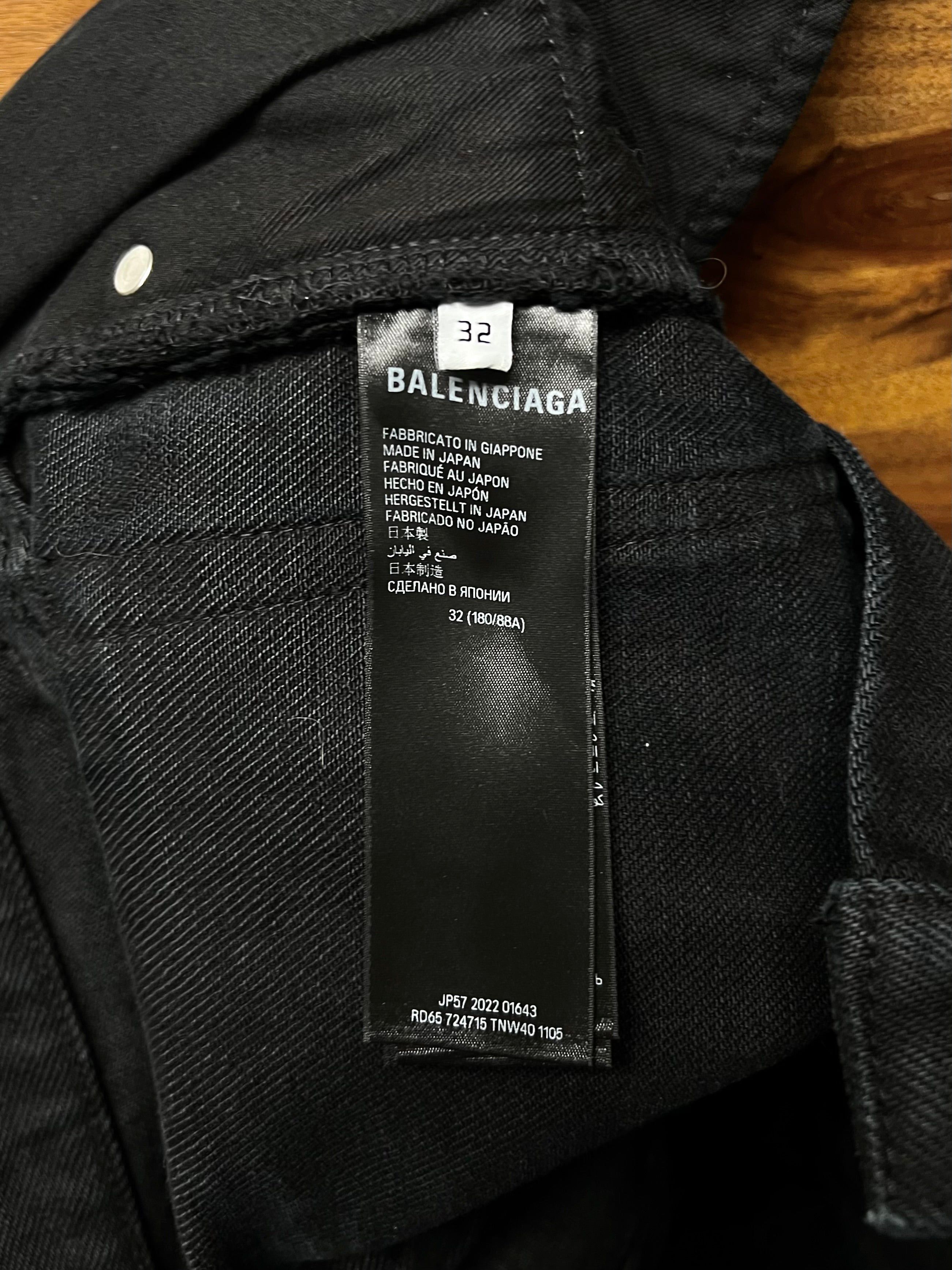 Balenciaga 2022 Balenciaga Heavyweight Black Japanese 16oz Denim Size US 32 / EU 48 - 5 Thumbnail