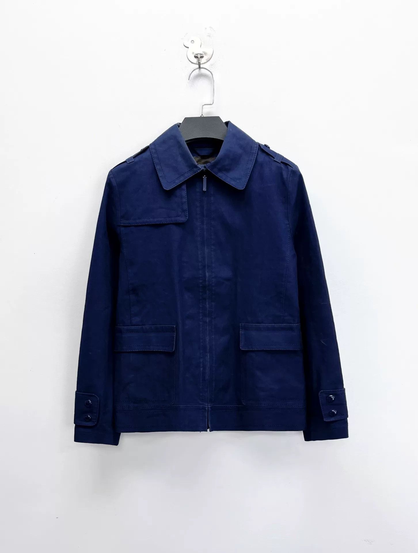 Louis Vuitton Louis Vuitton Blue Zip Collar Jacket Size XXS / US 00 / IT 34 - 1 Thumbnail