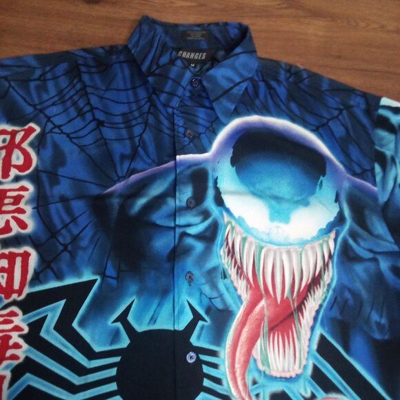 Changes Vintage Y2K Changes Marvel Venom Button Shirt Size US M / EU 48-50 / 2 - 1 Thumbnail