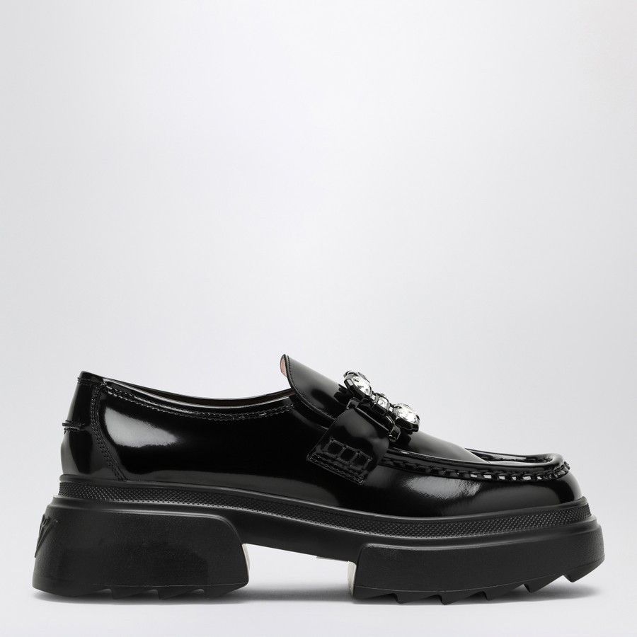 Roger Vivier o1d2blof0924 Leather Platform Loafer in Black Size US 9 / IT 39 - 2 Thumbnail
