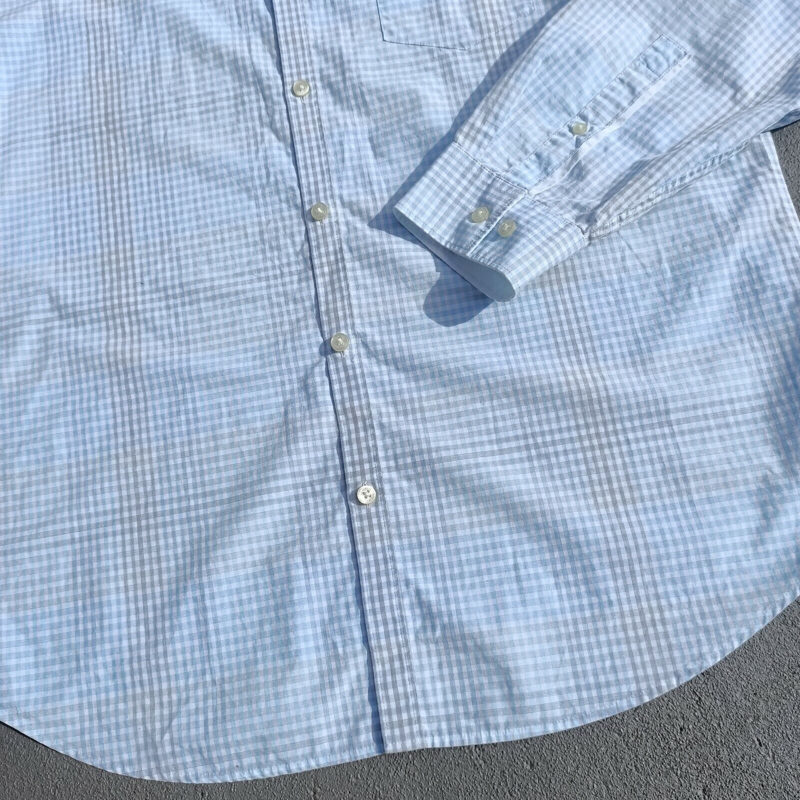 Calvin Klein Calvin Klein Shirt Size XL Mens Blue Check Button Up Size US XL / EU 56 / 4 - 6 Thumbnail