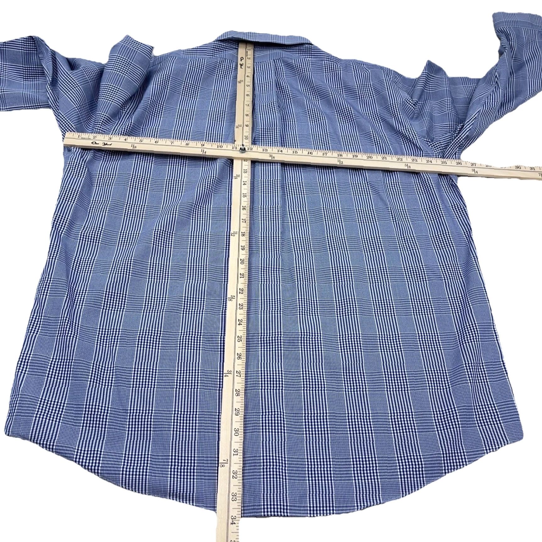 Brooks Brothers Brooks Brothers Shirt Men 17.5 34 Blue Button-Up Madison Glen Plaid Dress Casual Shirt Adult Size 48R - 6 Thumbnail
