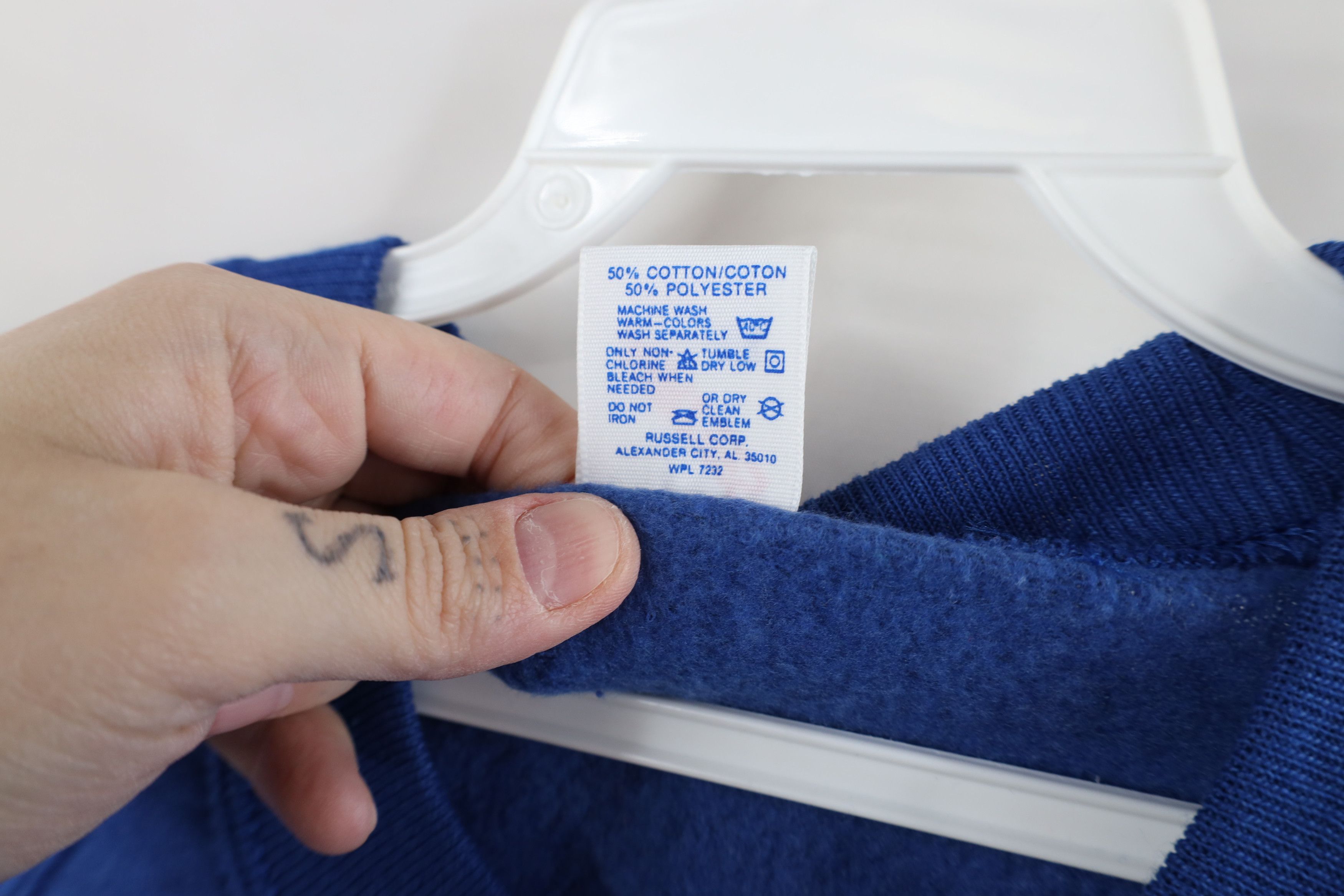 Vintage Deadstock Vintage 90s Streetwear Crewneck Sweatshirt Royal Size US XXL / EU 58 / 5 - 7 Thumbnail