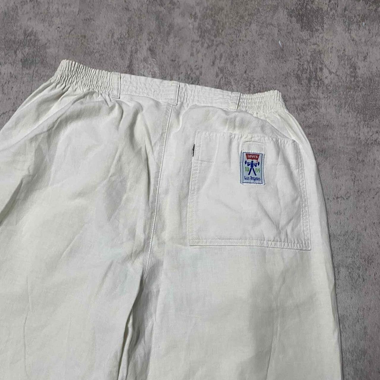 Other Cream and white vintage 90s baggy cargo pants cargo Size 32" / US 10 / IT 46 - 2 Thumbnail