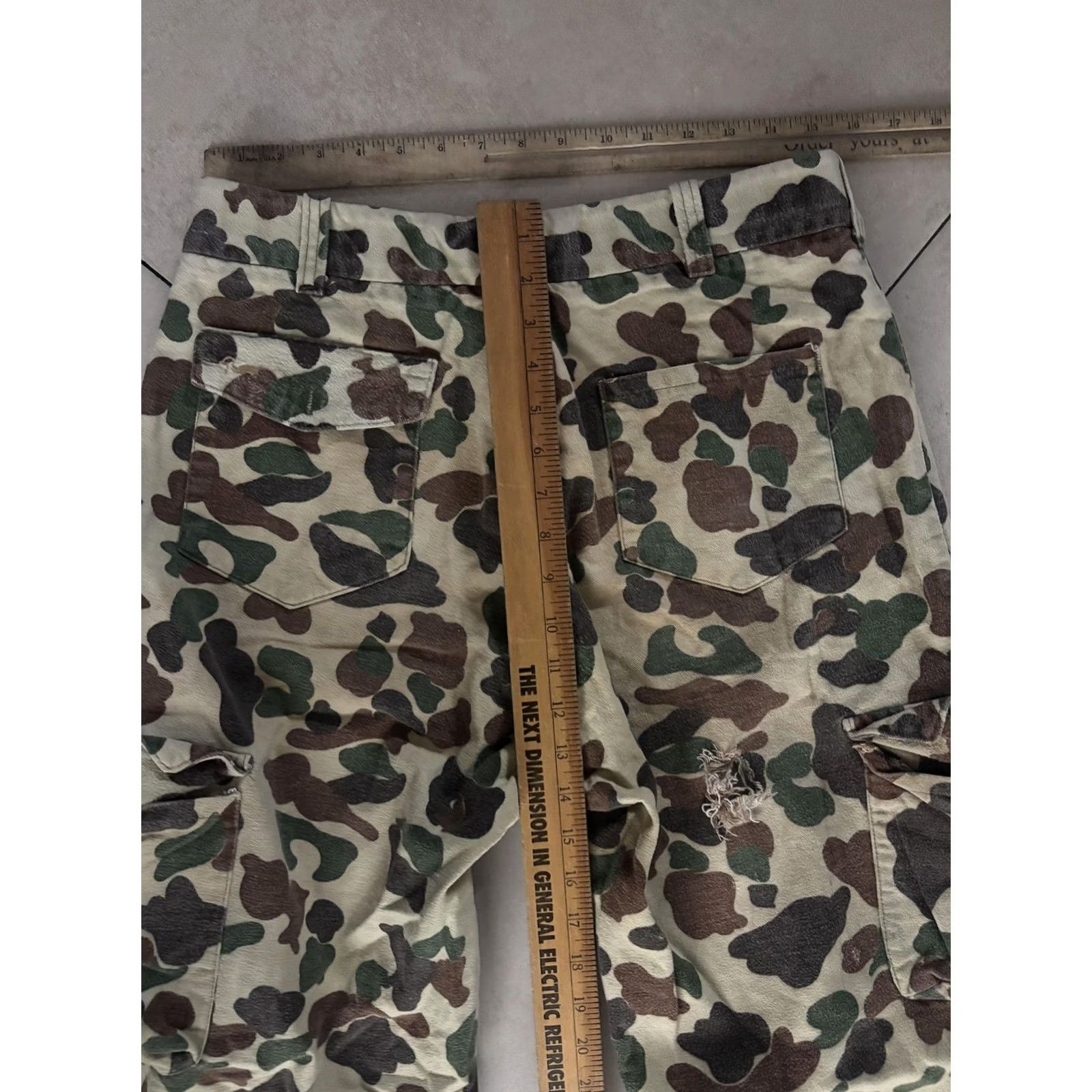 Vintage Duxbak Pants Mens 37W x 29L Cargo Camouflage Workwear Pockets Outdoor Pants Mens Size US 37 - 6 Thumbnail