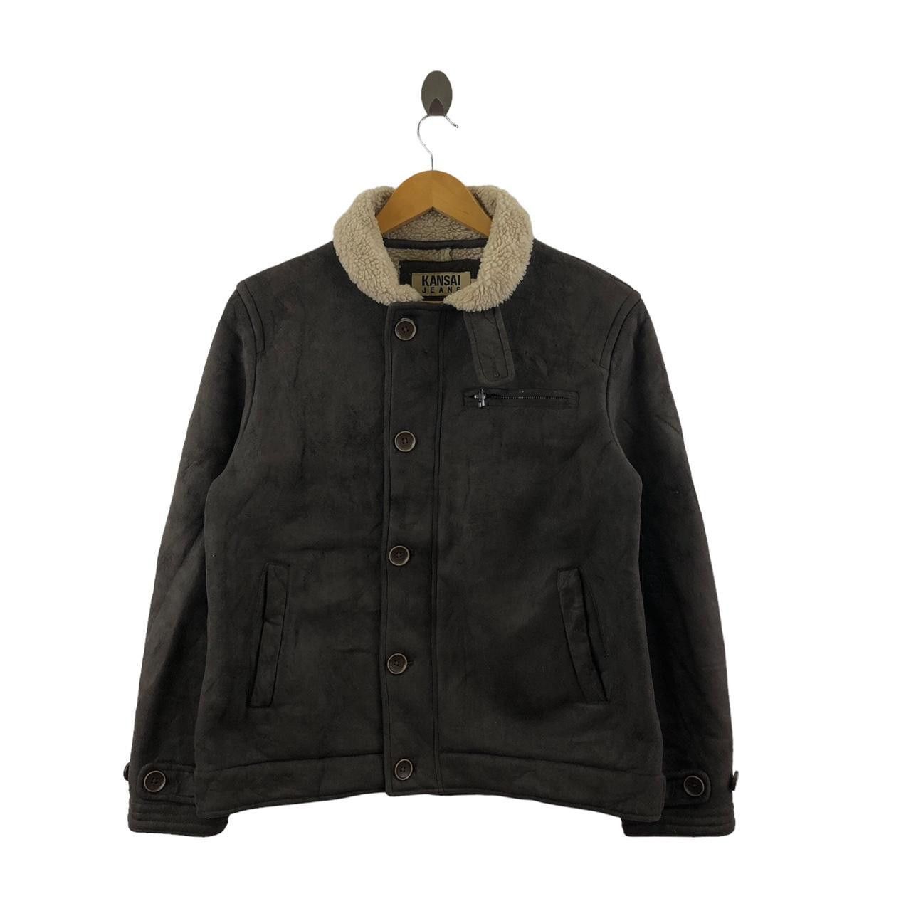 Kansai Yamamoto Vintage KANSAI YAMAMOTO JEANS Shearling Bomber Jacket Size M / US 6-8 / IT 42-44 - 1 Thumbnail