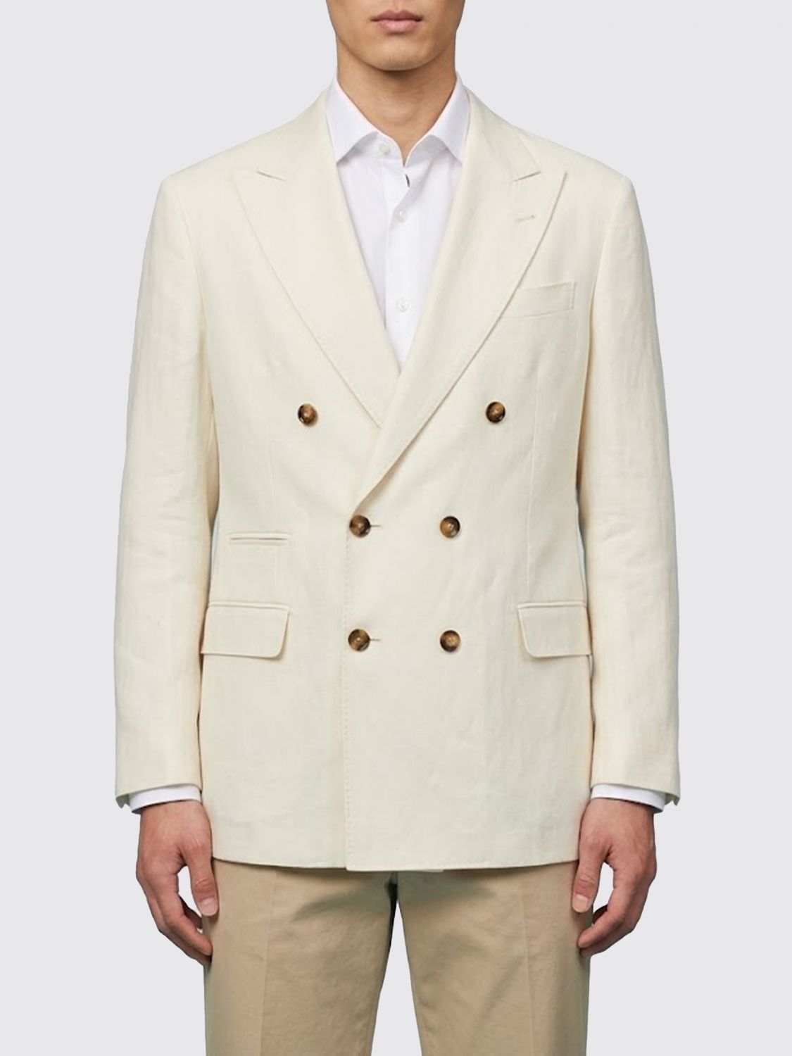 Brunello Cucinelli Brunello Cucinelli Jacket Men White Size US L / EU 52-54 / 3 - 1 Thumbnail