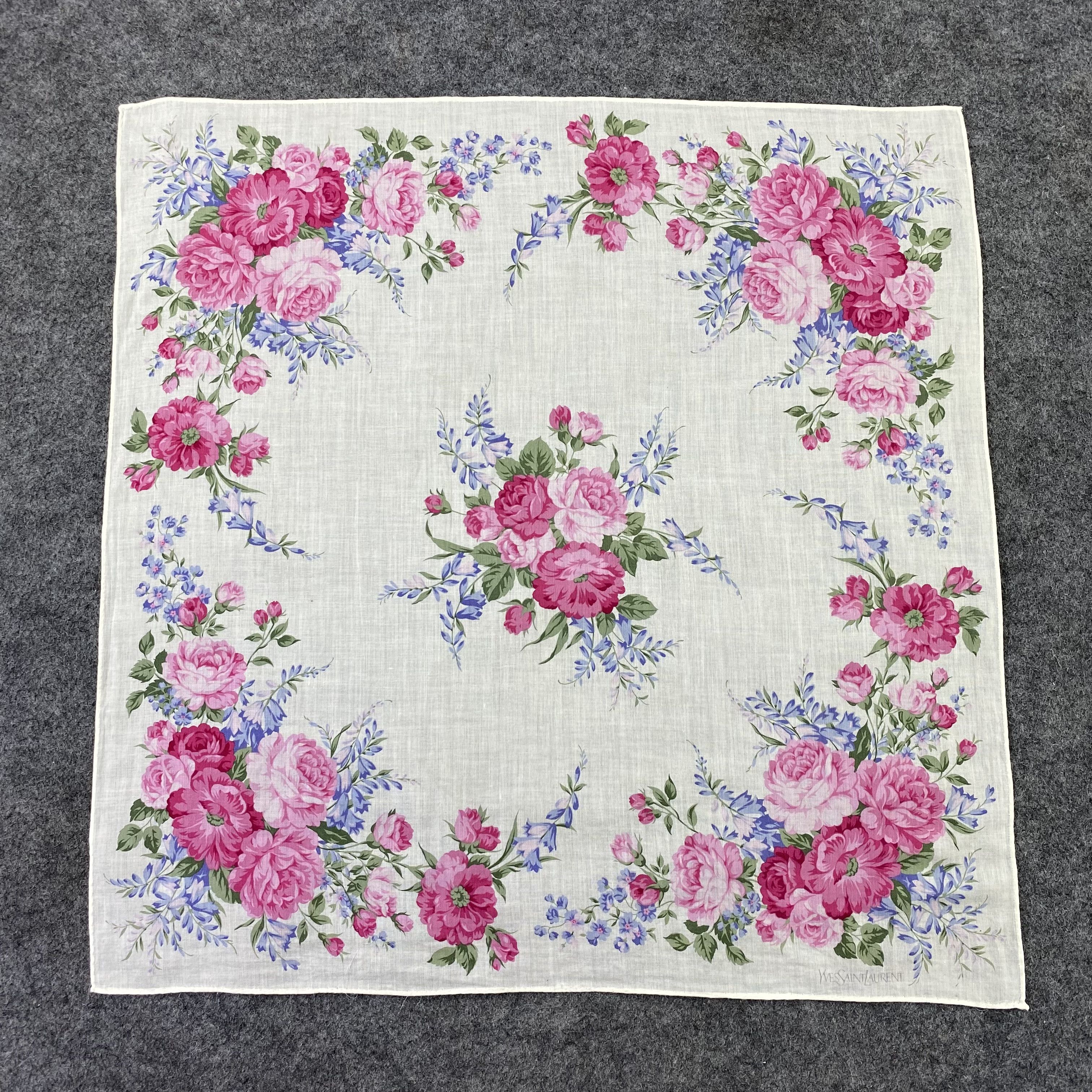 Vintage × Yves Saint Laurent Yves Saint Laurent Handkerchief / Bandana / Neckerchief-B524 Size ONE SIZE - 3 Thumbnail