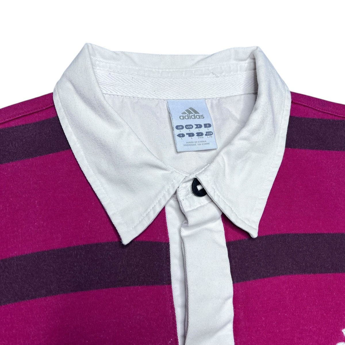 Adidas Vtg 2010 Adidas Striped Number 16 Rugby Long Sleeve Shirt Size US L / EU 52-54 / 3 - 3 Thumbnail