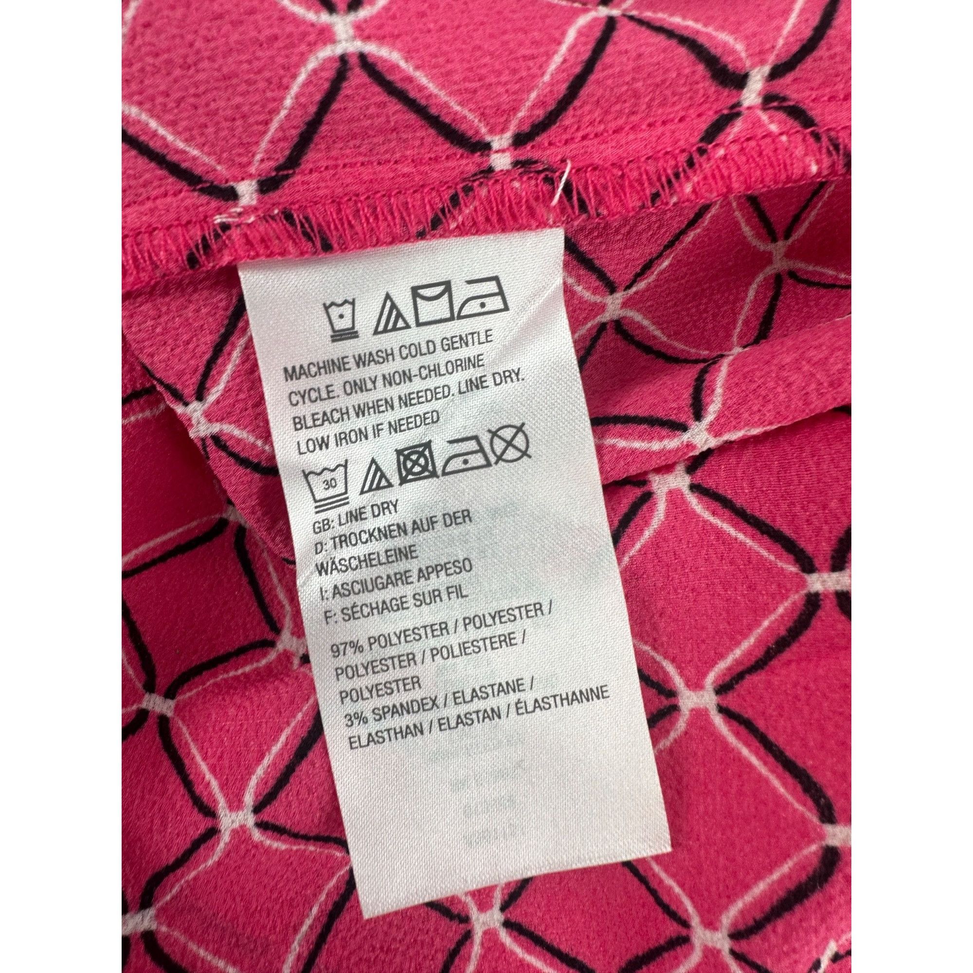 Other Susan Graver Women’s Geometric Tunic Blouse Size 8 Pink Latt Size M / US 6-8 / IT 42-44 - 6 Thumbnail