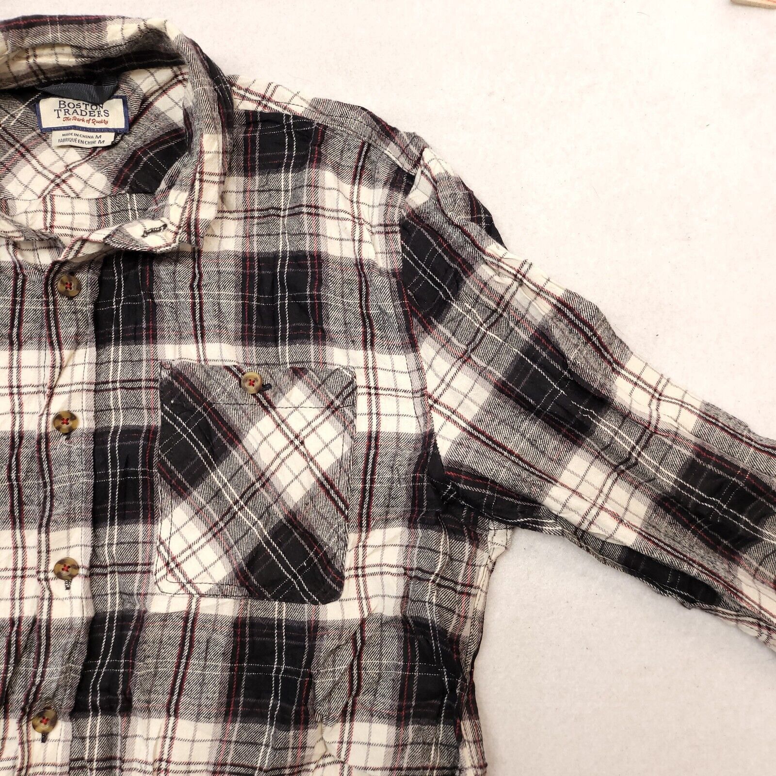 Boston Traders Boston Traders Tartan Flannel Shirt Mens Size Medium M Black Size US M / EU 48-50 / 2 - 5 Thumbnail
