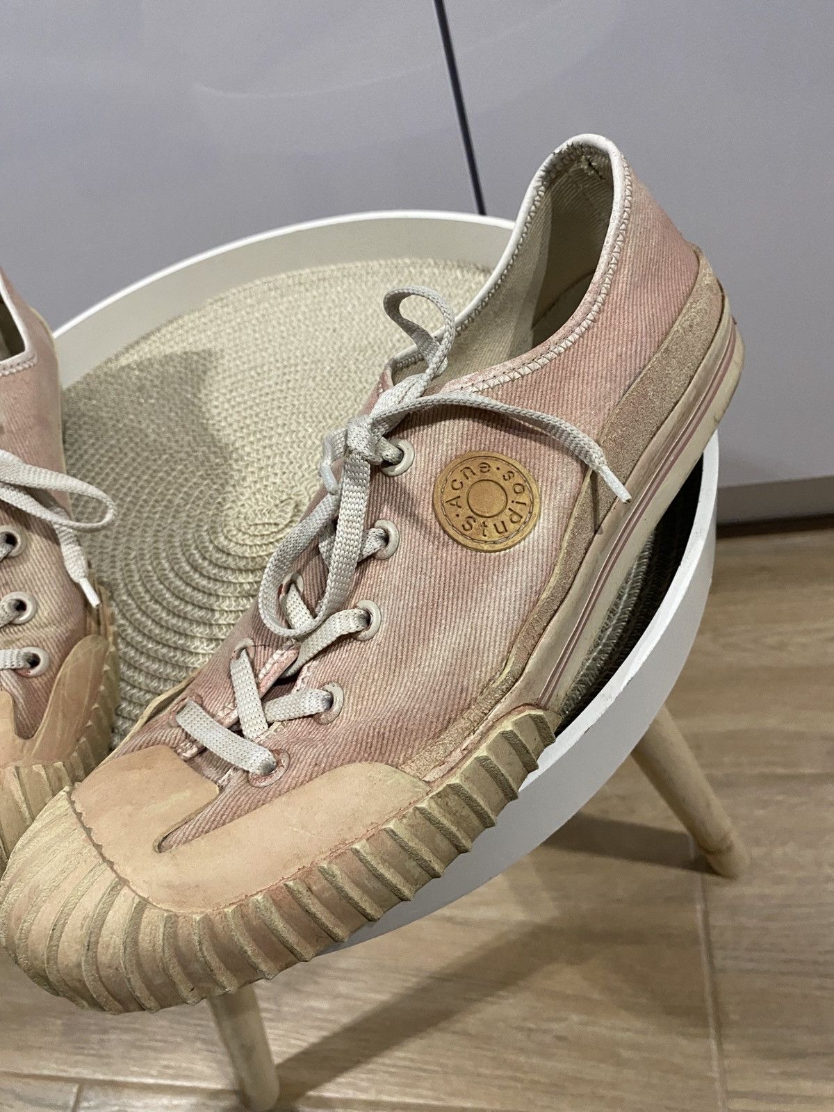 Acne Studios Acne Studios Dirty Pink Canvas Keds Sneakers Size: 44 Size US 11 / EU 44 - 4 Thumbnail