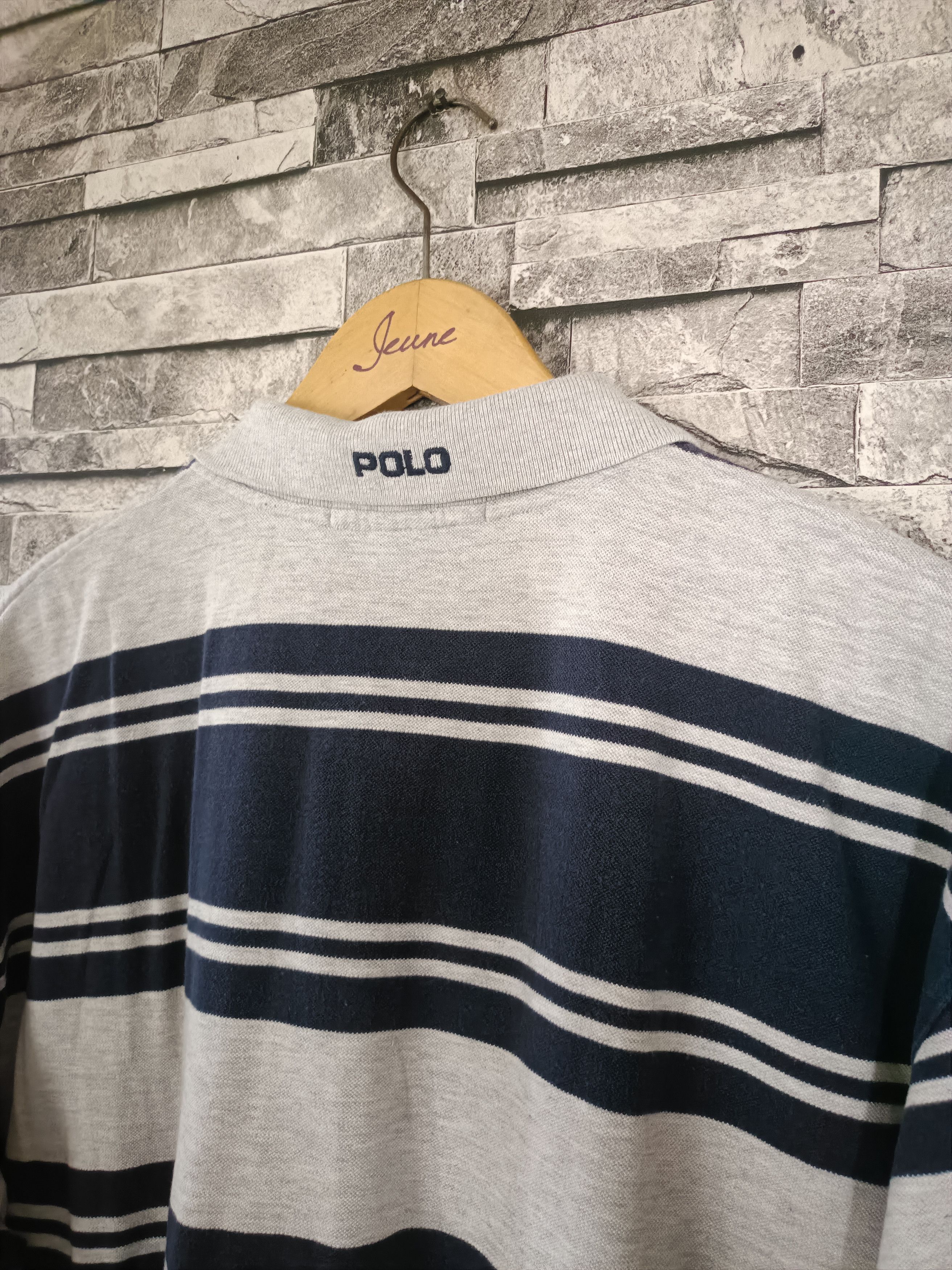 Polo Ralph Lauren Vintage Polo golf Ralph lauren stripe polo shirt Size US XXL / EU 58 / 5 - 4 Thumbnail