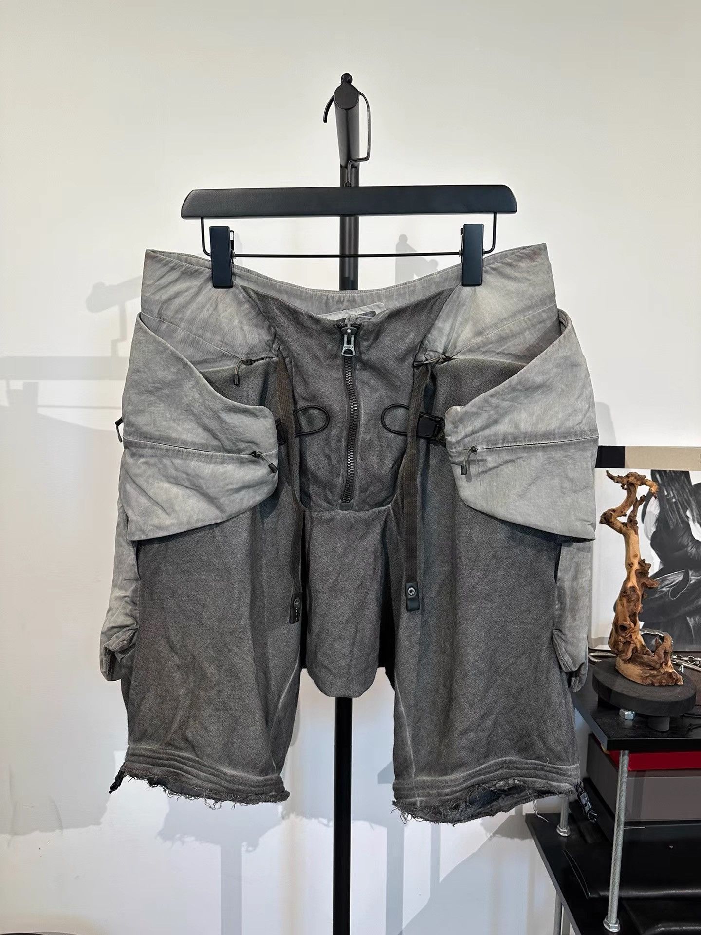 Hamcus Hamcus Manta Ray Nylon Spliced Drop Crotch Shorts K35 Size US 33 - 1 Thumbnail
