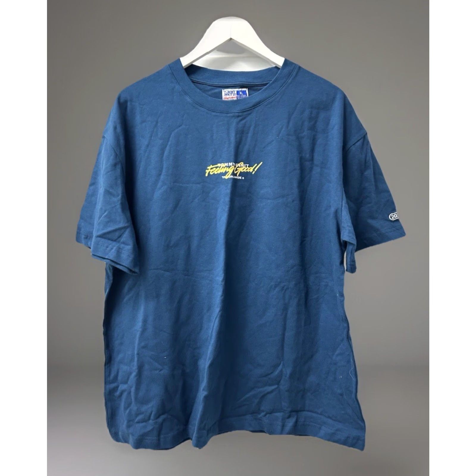 Vintage NEW Revolt T-Shirt Men XL Blue Tommy Innit FEELIN GOOD Downtown Skyline Matte? Sorry— can't add. Size US XL / EU 56 / 4 - 2 Thumbnail