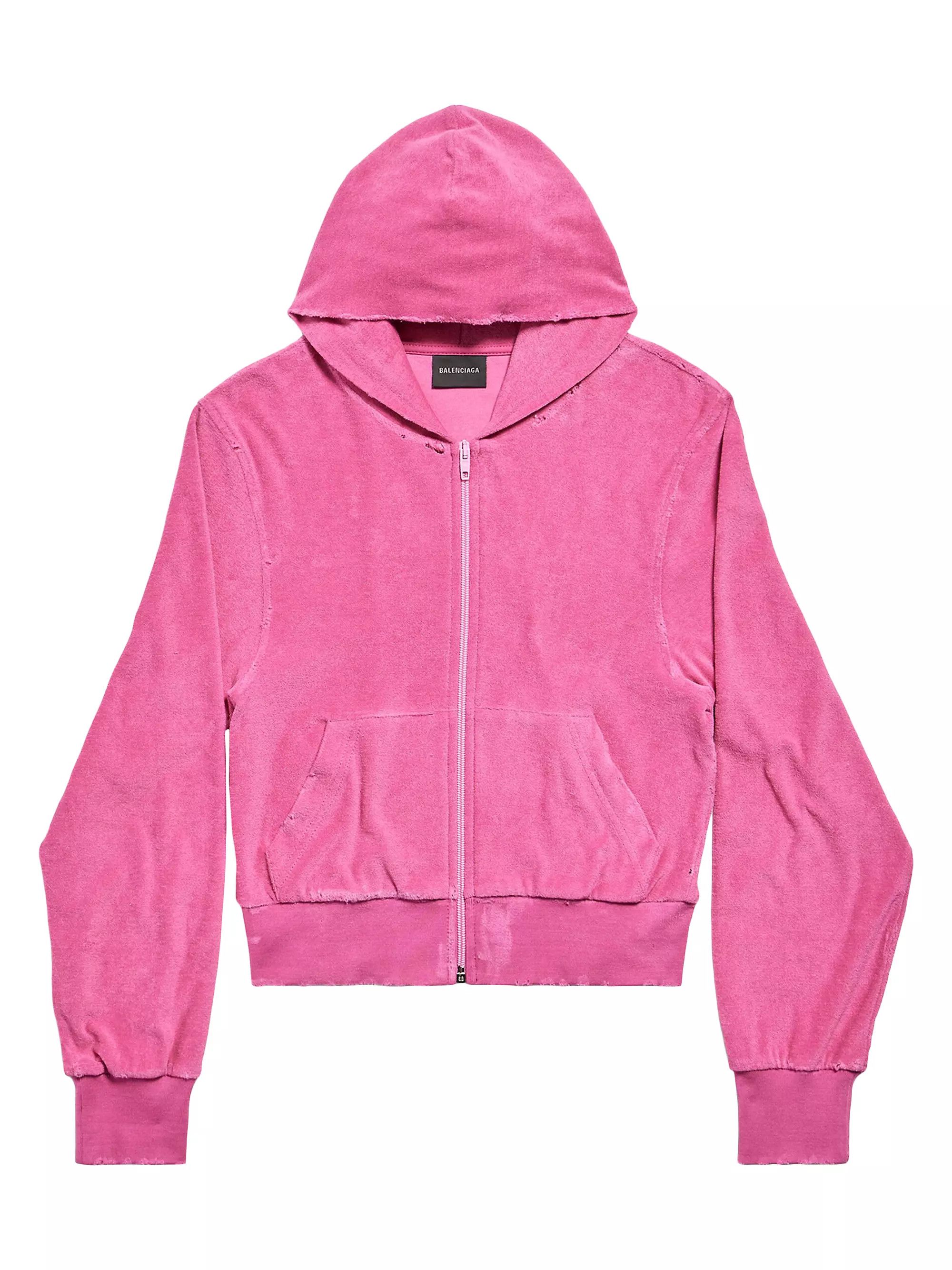 Balenciaga o1bcso1str0525 BB Motel Zip-Up Hoodie Fitted in Pink Size L / US 10 / IT 46 - 1 Thumbnail