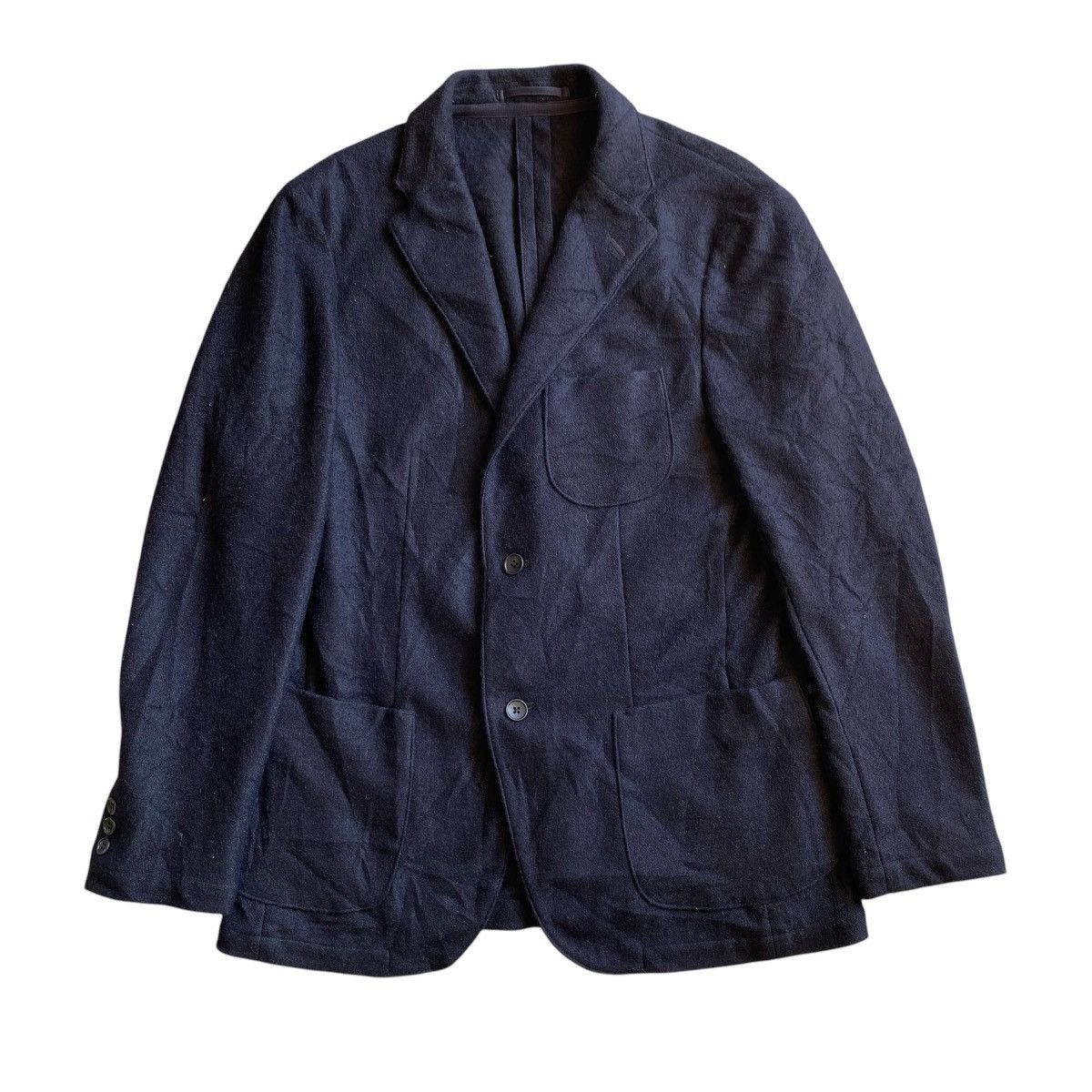 Japanese Brand × Uniqlo Uniqlo Wool Blazer Jacket Size US L / EU 52-54 / 3 - 1 Thumbnail