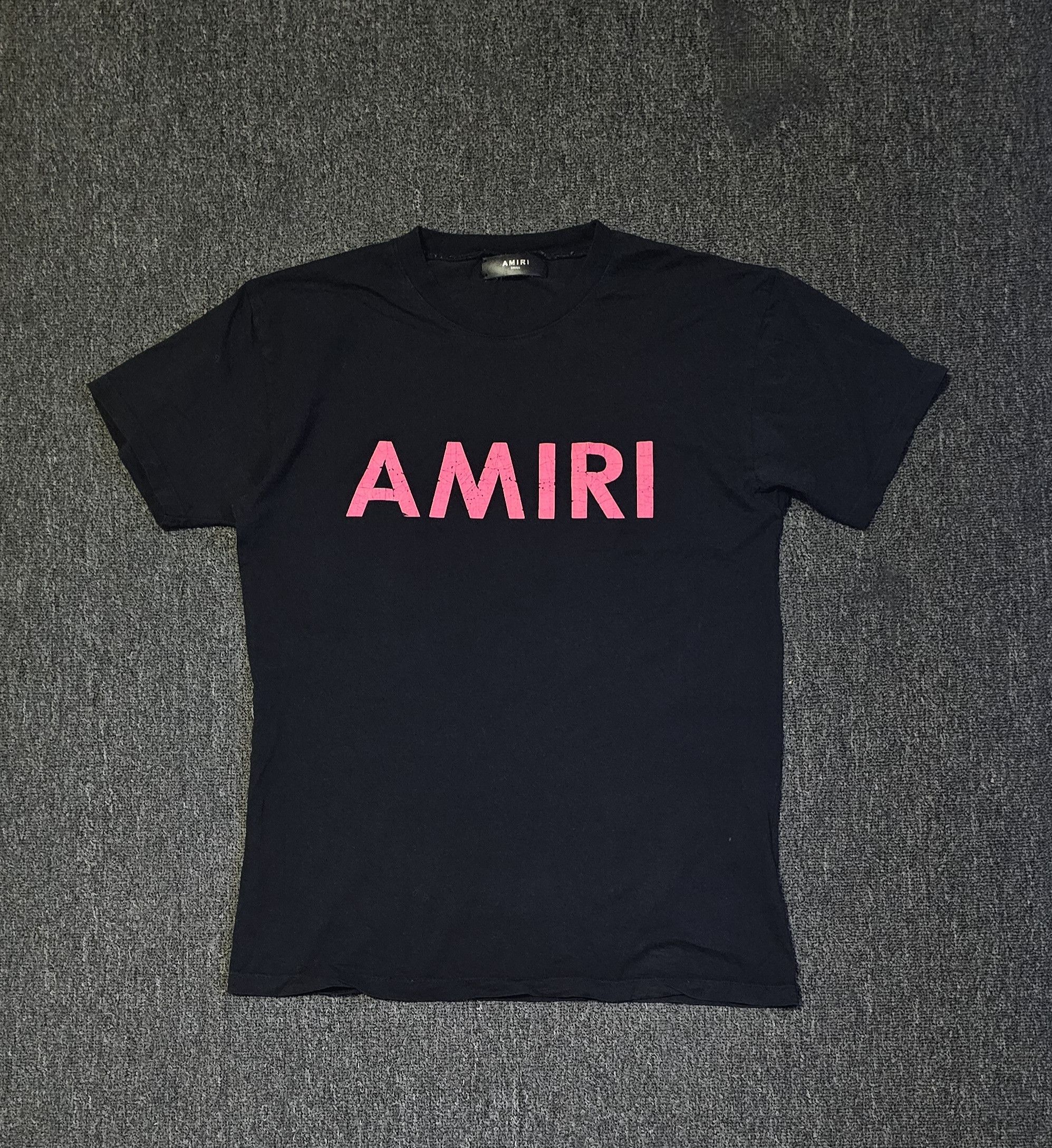 Amiri Amiri Black Pink Logo Print T-Shirt Size S Size US S / EU 44-46 / 1 - 1 Thumbnail
