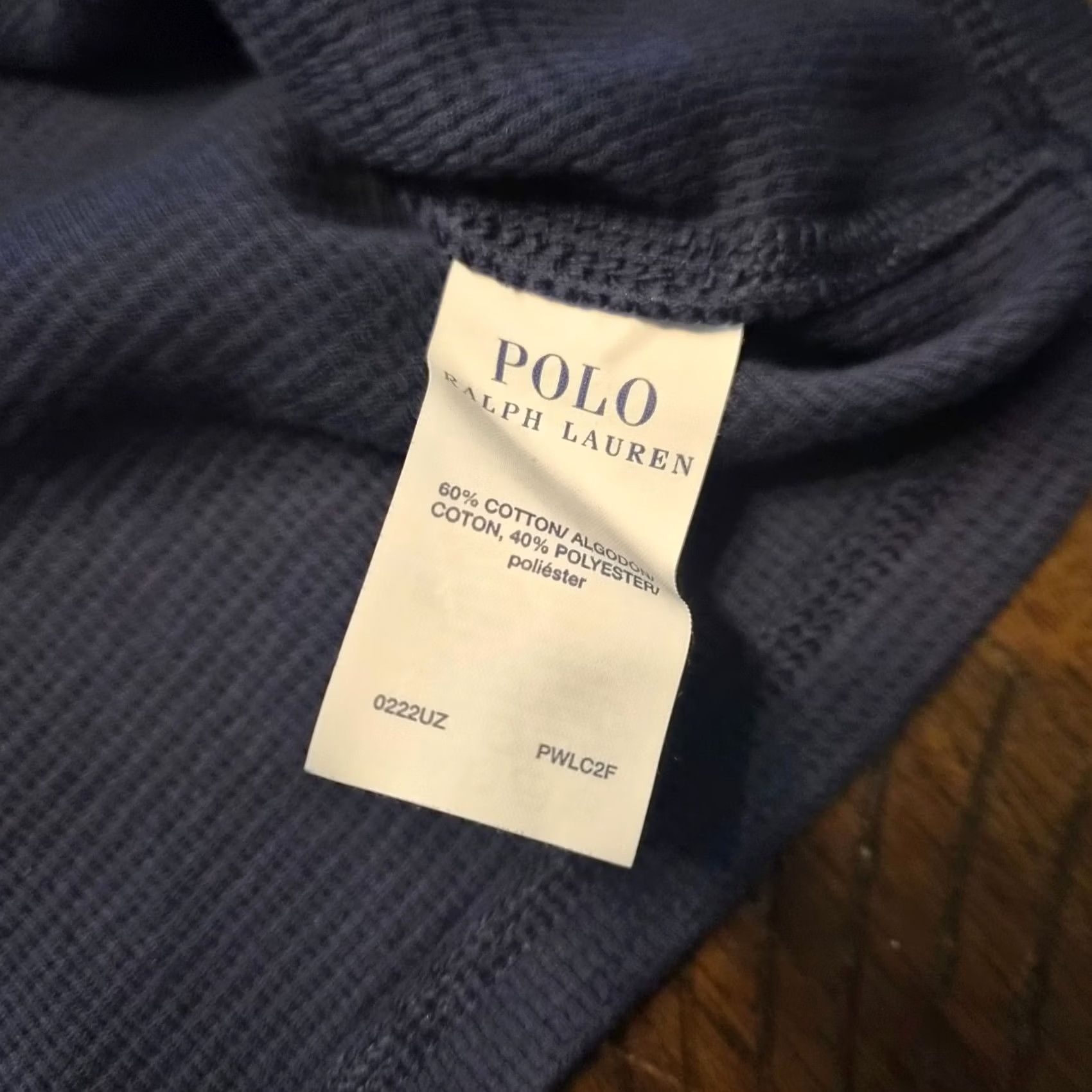 Polo Ralph Lauren Polo Ralph Lauren Pajama Top Mens XL Blue Thermal Waffle Long Sleeve G189 Size US XL / EU 56 / 4 - 5 Thumbnail