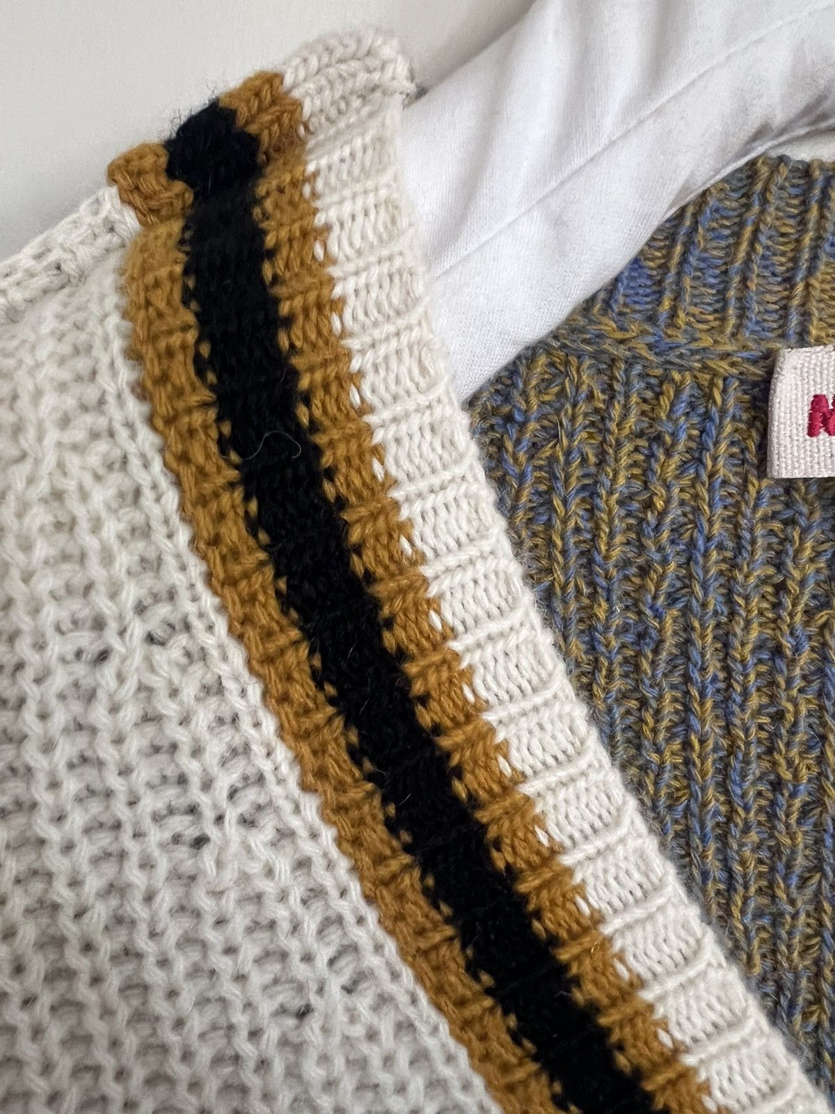 Marni $1.5K Alpaca-blend two-sided “College” sweater/jumper, IT52 Size US L / EU 52-54 / 3 - 5 Thumbnail