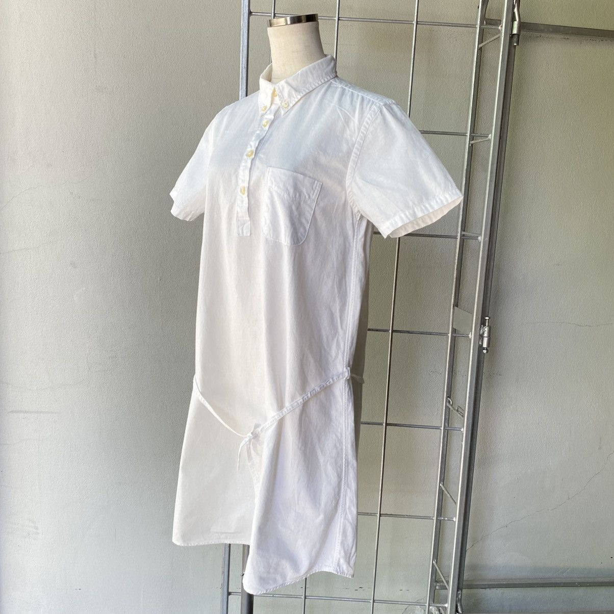 Orslow Orslow White Collared Button Dress Size XS / US 0-2 / IT 36-38 - 2 Thumbnail