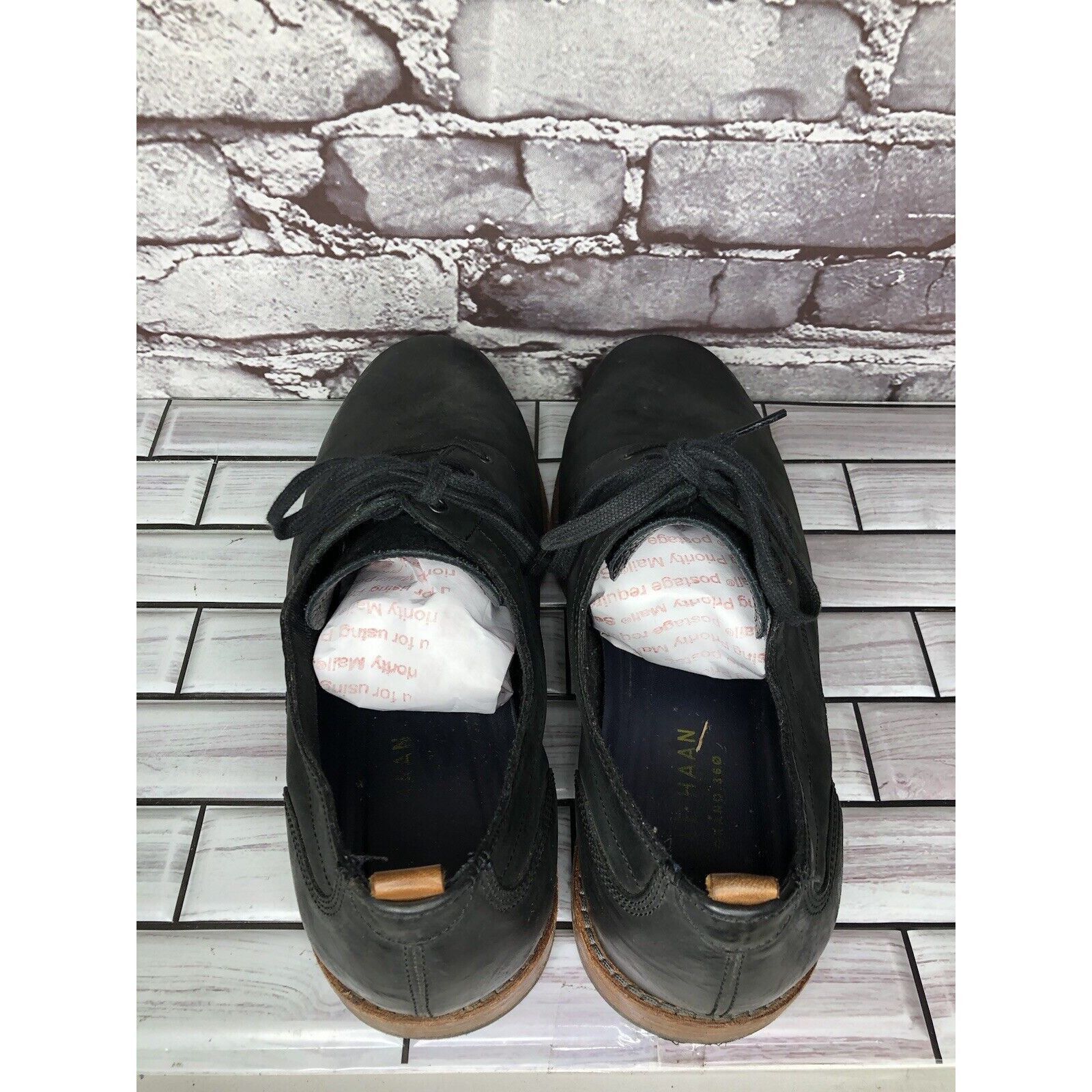 Cole Haan Cole Haan Grand Os. Black Leather Nubuck Casual Oxfords Shoe Size US 10 / EU 43 - 5 Thumbnail