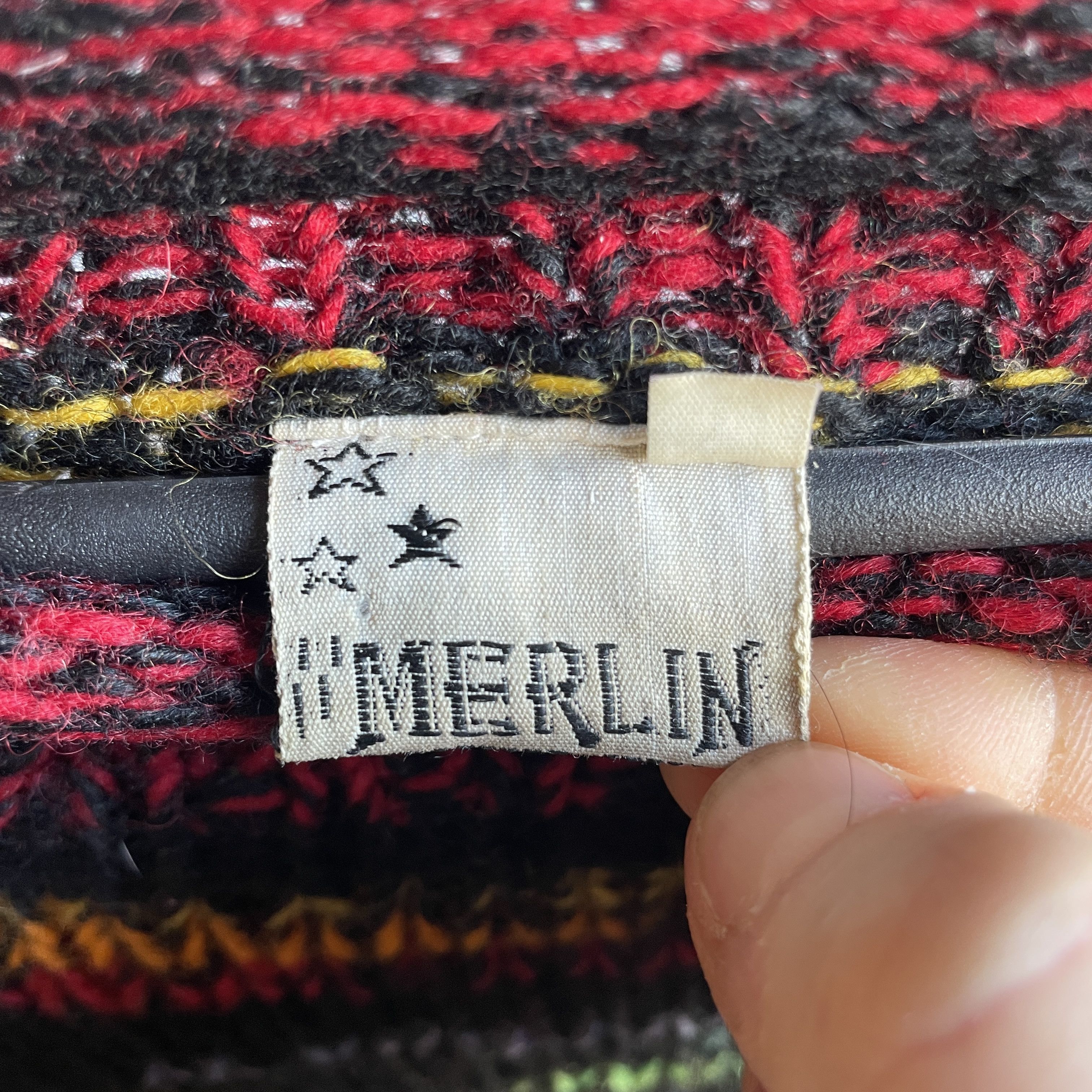 Handmade Vintage 90's Heavy Knit Handmade In Nepal Coloured Sweater Size US L / EU 52-54 / 3 - 7 Thumbnail