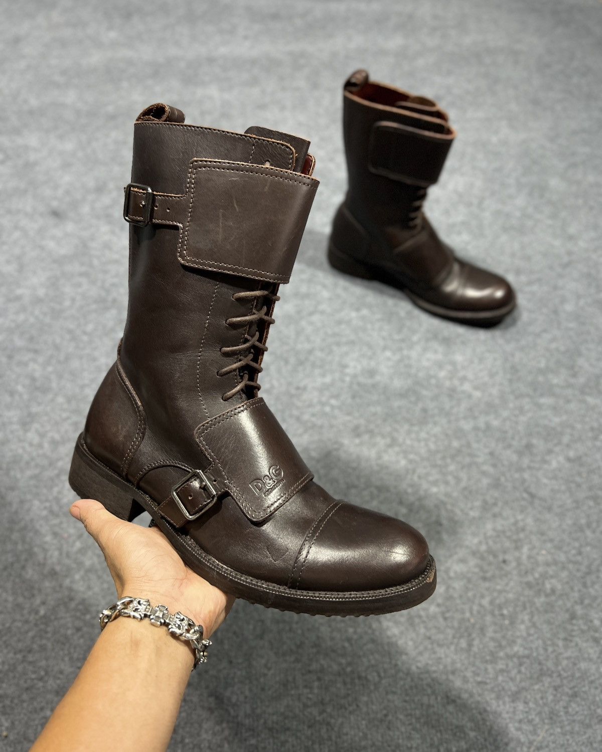 Dolce & Gabbana Dolce & Gabbana Brown Leather boot Size US 10 / EU 43 - 7 Thumbnail