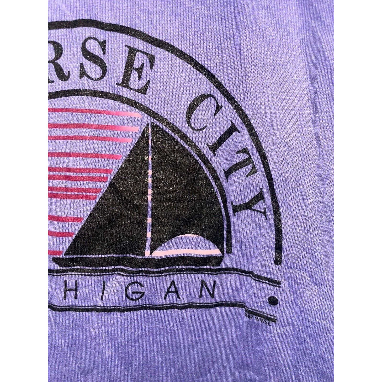Jerzees Vintage Traverse City Shirt Test Print Grand Tetons Tee VTG Size US M / EU 48-50 / 2 - 4 Thumbnail