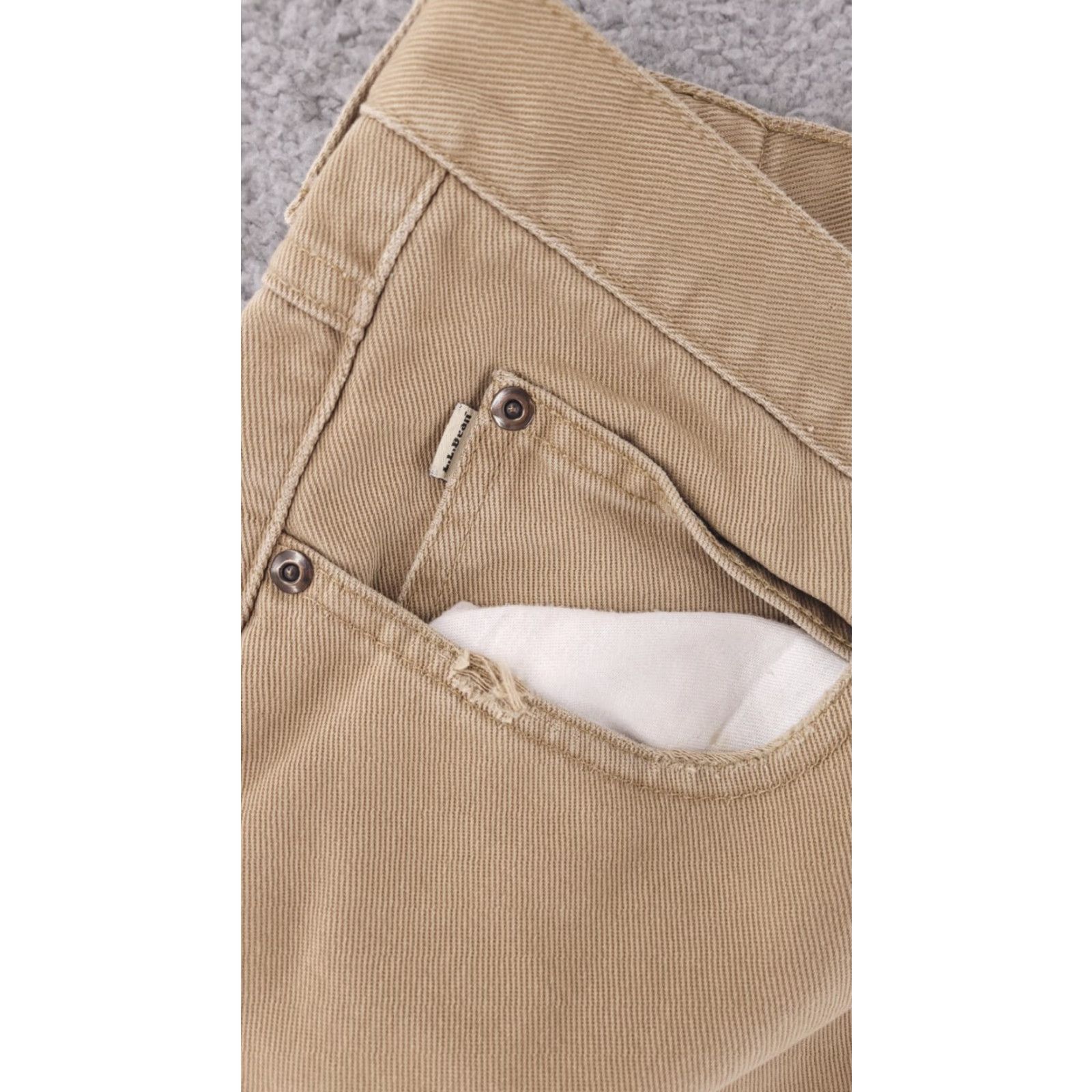 Vintage L.L. Bean Pants Chino Mens Regular 39x29 Flannel Lined Brown Khaki Vintage? No (ignore) Size US 39 - 6 Thumbnail