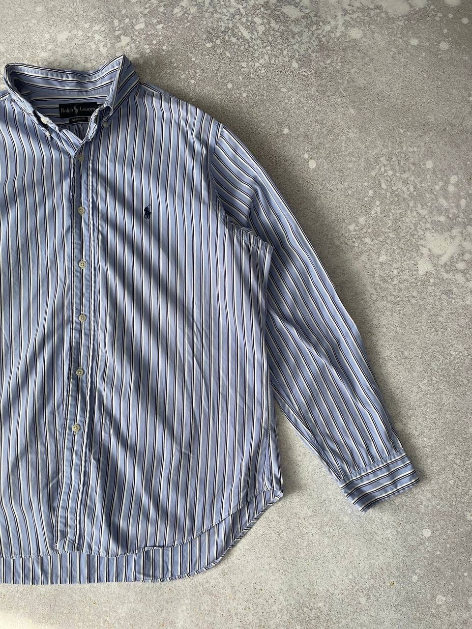 Polo Ralph Lauren × RRL Ralph Lauren × Ralph Lauren Vintage Polo Ralph Lauren RRL Y2K Rugby Stripped Shirts Size US XL / EU 56 / 4 - 3 Thumbnail