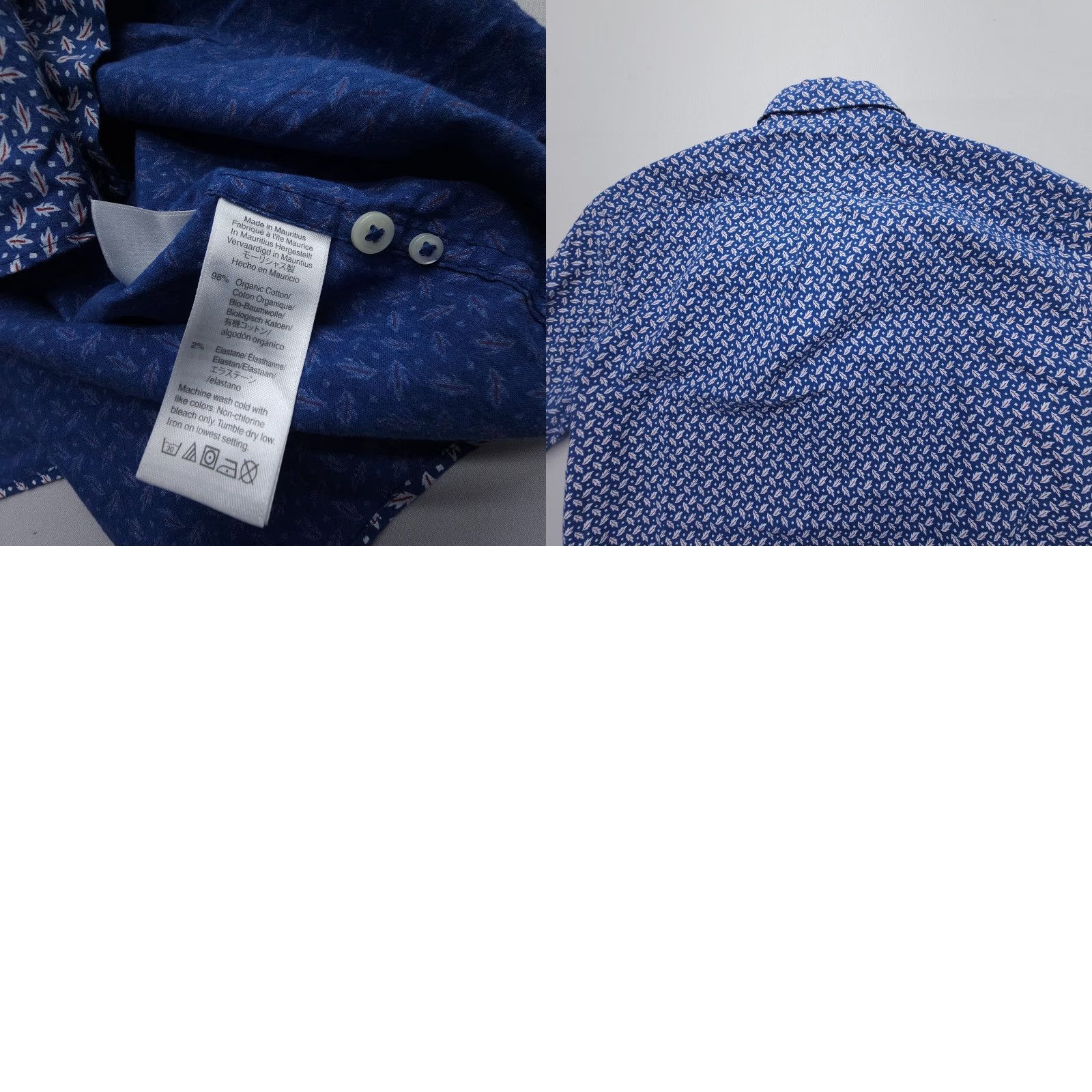 J.Crew J.CREW Slim Fit Long Sleeve Button Down Shirt Mens Small Blue Geometric Print Organic Cotton Size US S / EU 44-46 / 1 - 8 Thumbnail