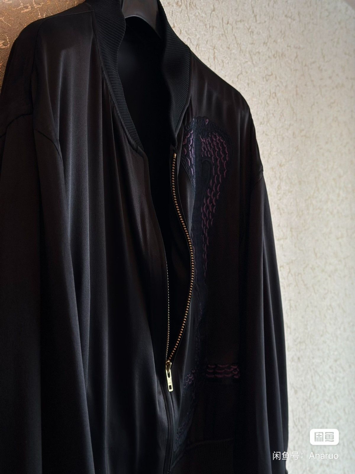 Yohji Yamamoto Yohji Yamamoto Pour Homme SS93 Snake Embroidered Silk Bomber Size US M / EU 48-50 / 2 - 4 Thumbnail