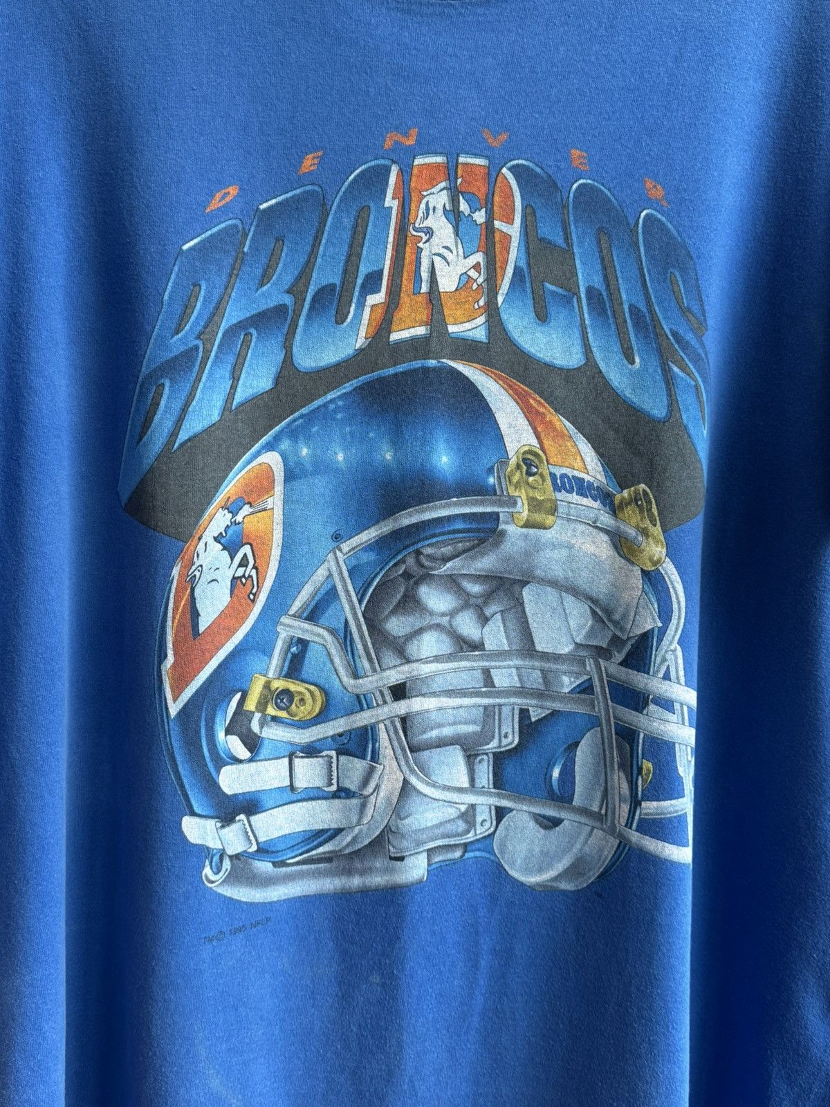 NFL Vintage 90s NFL Denver Broncos Big Helmet Football Logo Size US XL / EU 56 / 4 - 2 Thumbnail