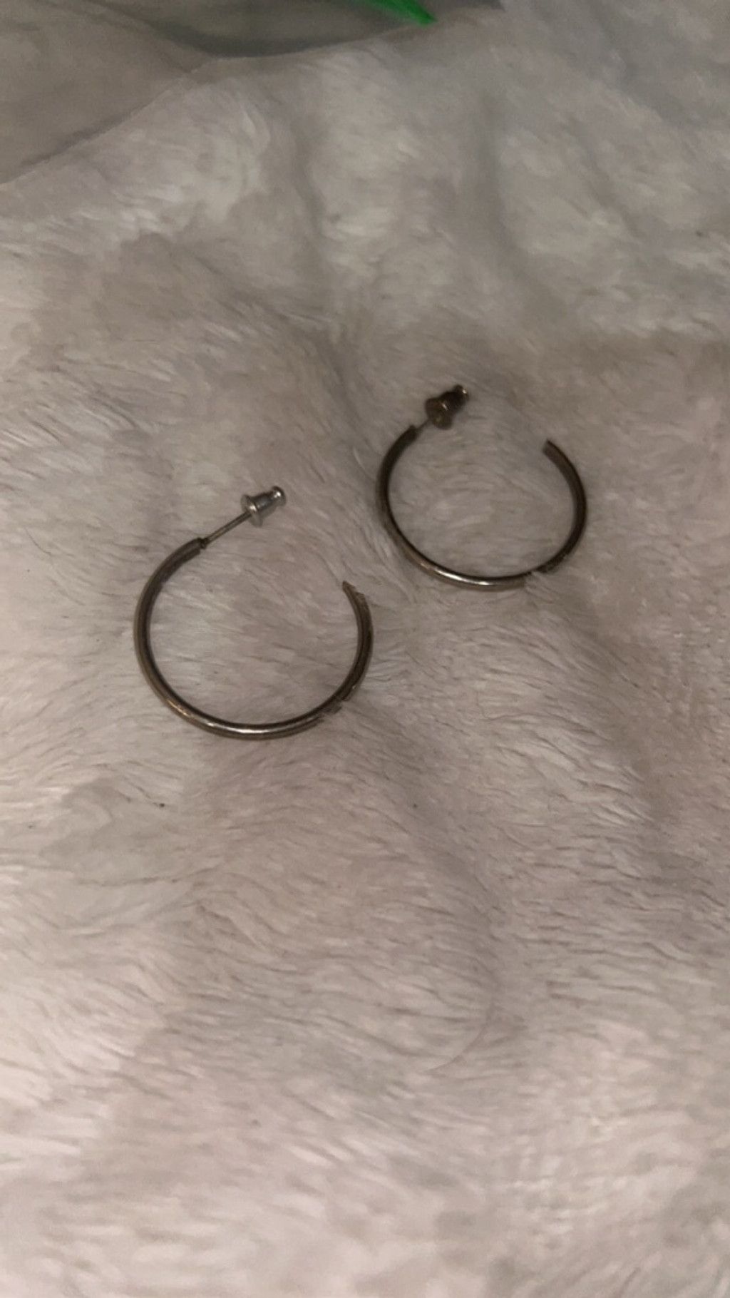 The Unbranded Brand Women's Unbranded Silver Tone Hoop Earrings One Size Size ONE SIZE - 1 Thumbnail