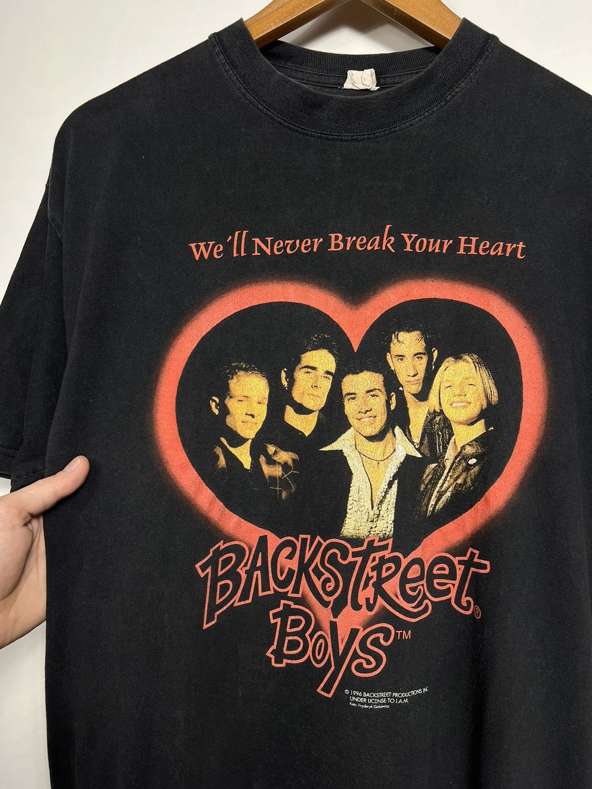 Band Tees Vintage 1996 Backstreet Boys Licensed Band T-shirt Tee Size US L / EU 52-54 / 3 - 4 Thumbnail