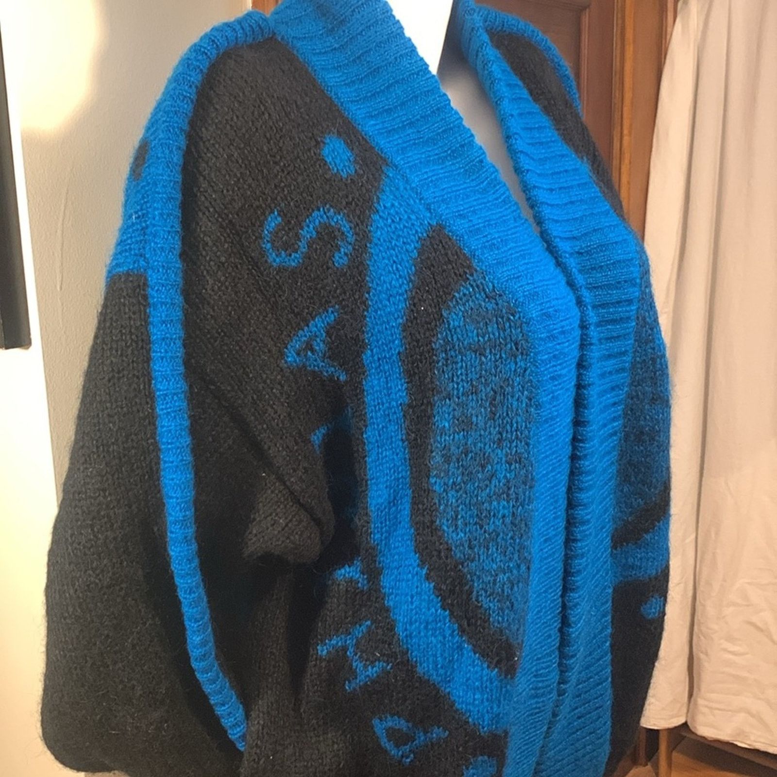 Vintage 80’s Phidias Paris cocoon handknit bold graphics cardigan Size XL / US 12-14 / IT 48-50 - 6 Thumbnail