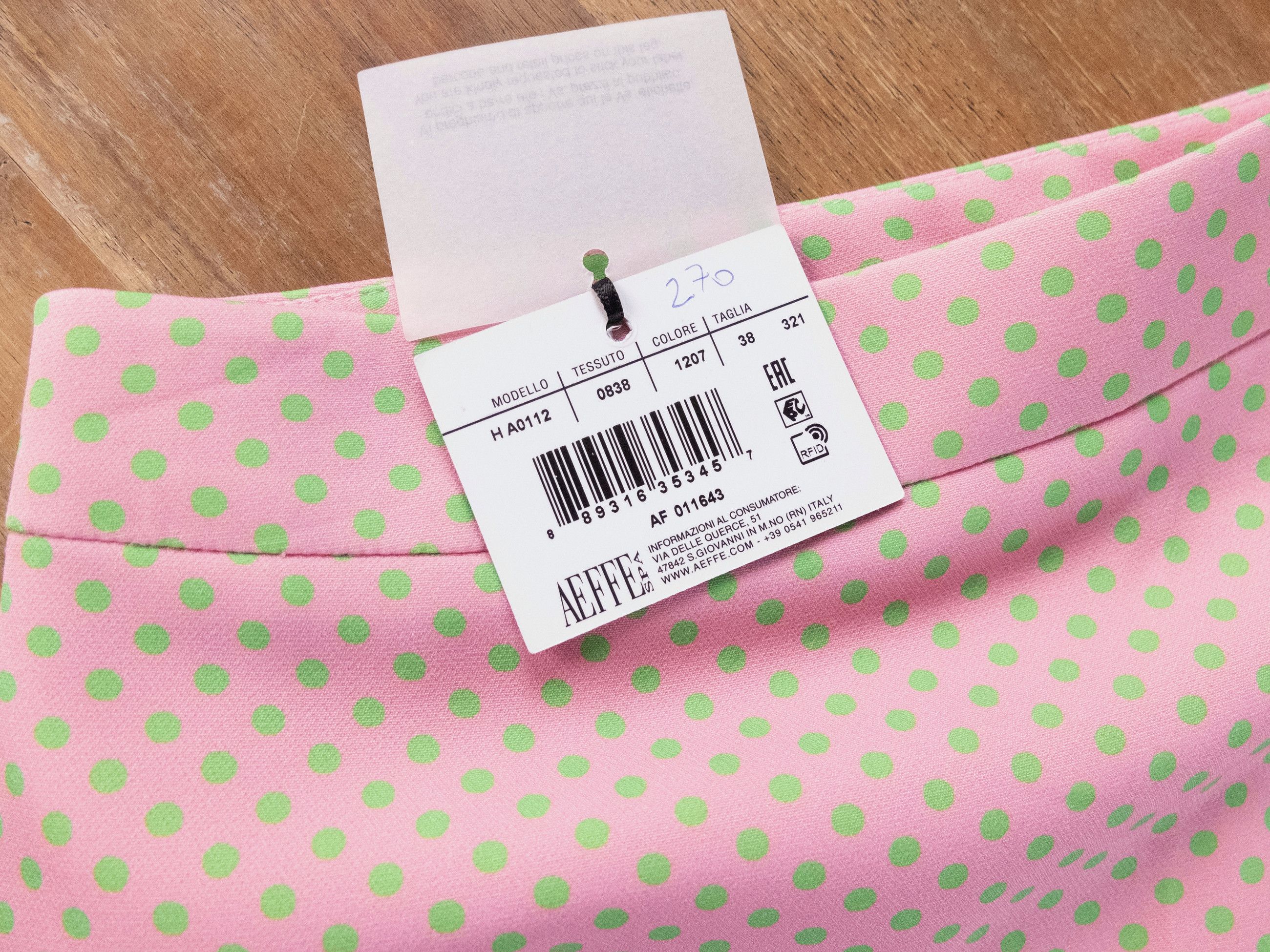 Boutique Moschino MOSCHINO BOUTIQUE pink polka dots floral motif mini skirt Size 26" / US 2 / IT 38 - 6 Thumbnail