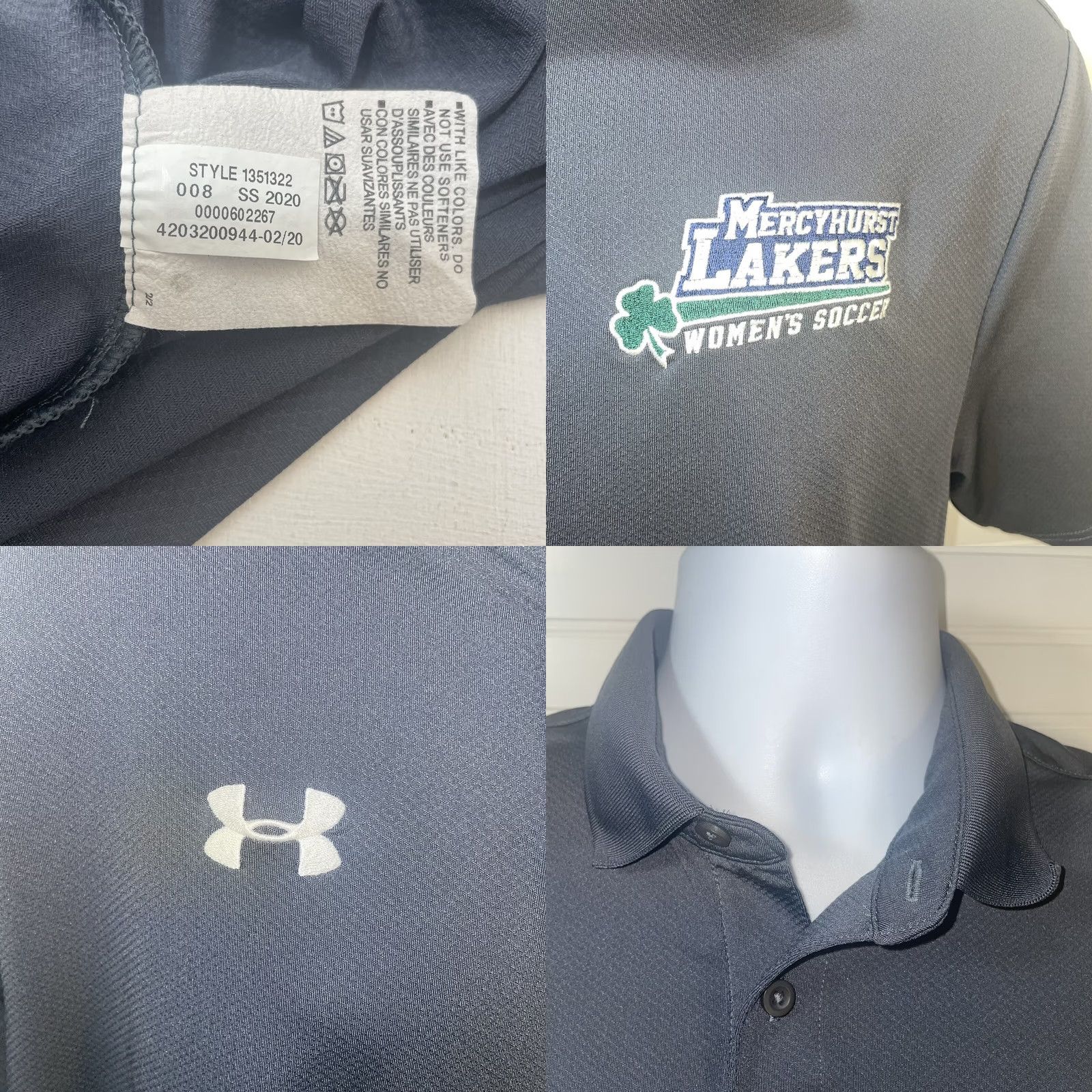 Under Armour Mercyhurst University Lakers Women Soccer Polo Shirt - Gray - Medium - Under Armour HeatGear Size M / US 6-8 / IT 42-44 - 9 Thumbnail