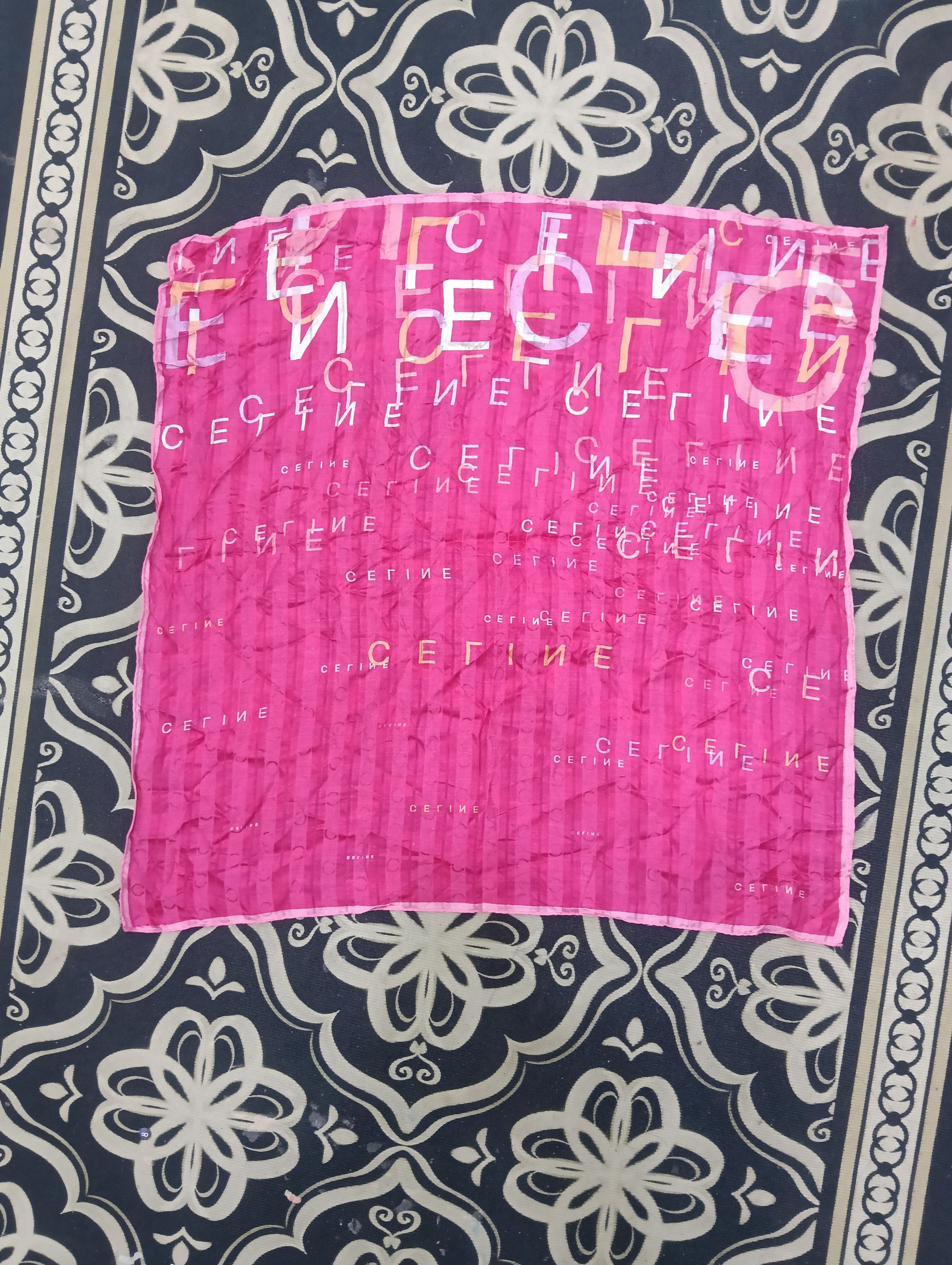 Celine Celine Pink Scarf Size ONE SIZE - 1 Thumbnail