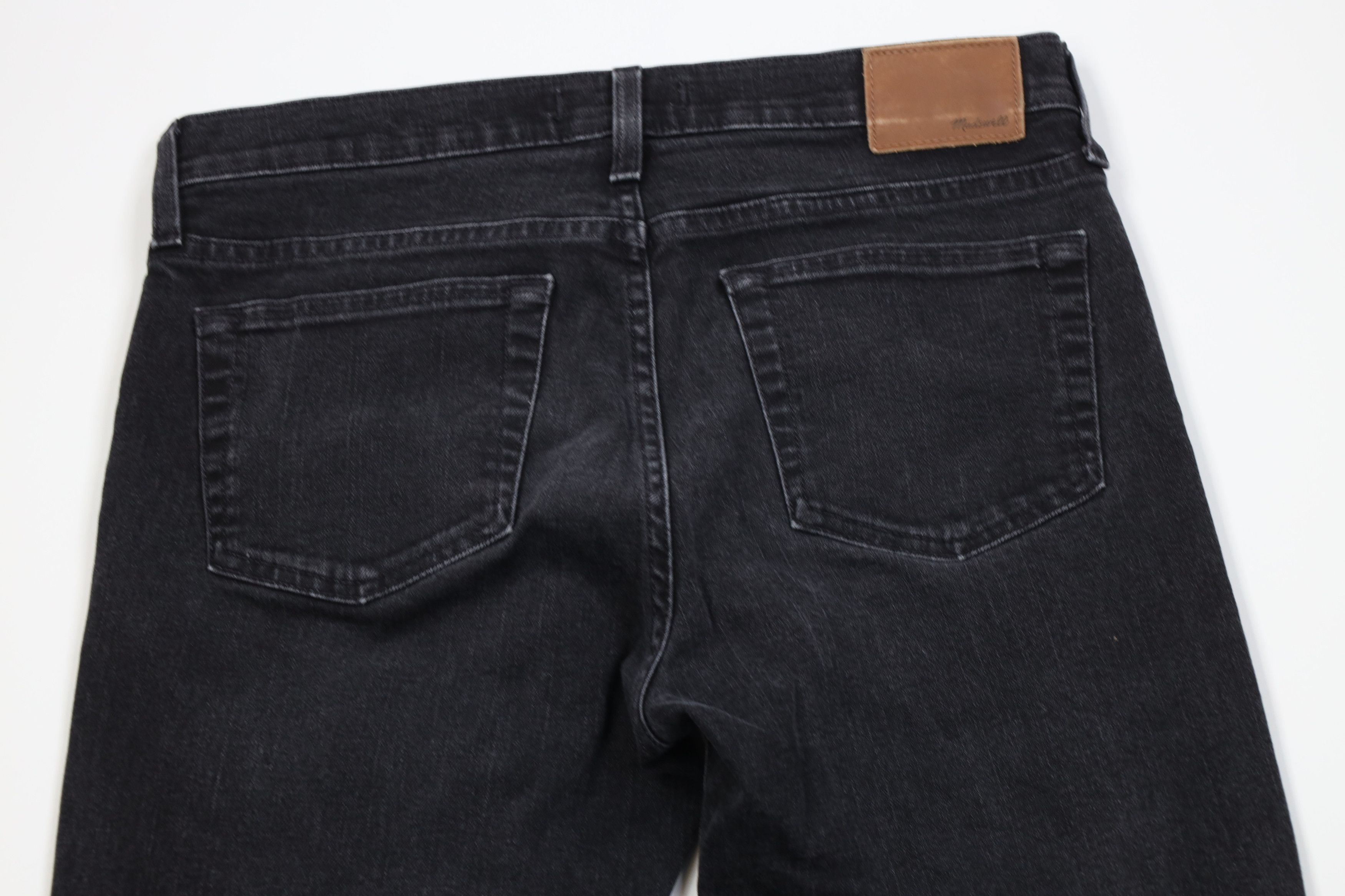 Madewell Madewell Faded Stretch Straight Leg Denim Jeans Black Size US 32 / EU 48 - 10 Thumbnail