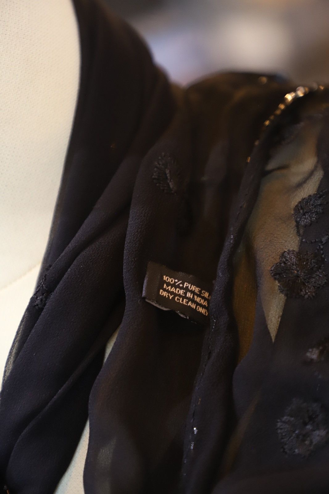 Japanese Brand × Vintage Black Chiffon Scarf long black scarf stole Size ONE SIZE - 5 Thumbnail