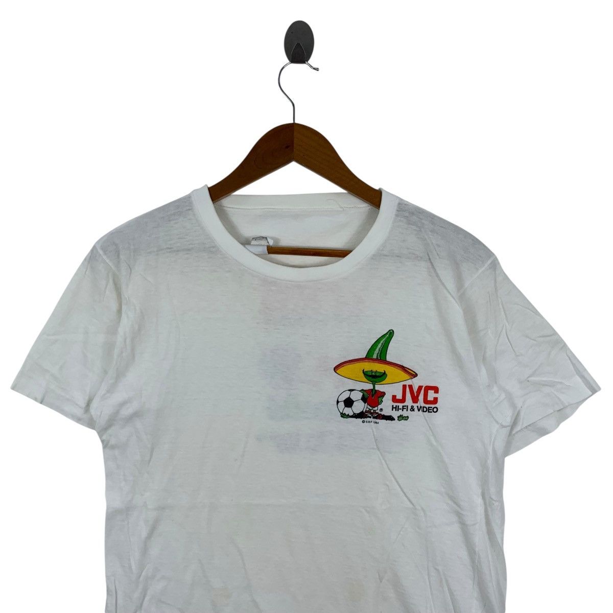 Vintage Vintage 80s JVC WORLD CUP 1986 Mexico Memorabilia Tshirt Size US S / EU 44-46 / 1 - 4 Thumbnail