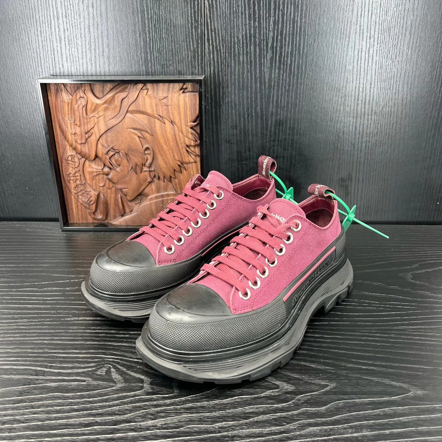 Alexander McQueen McQ Martin boots Black Red 37.5 Worn 2x Size US 6.5 / IT 36.5 - 1 Thumbnail