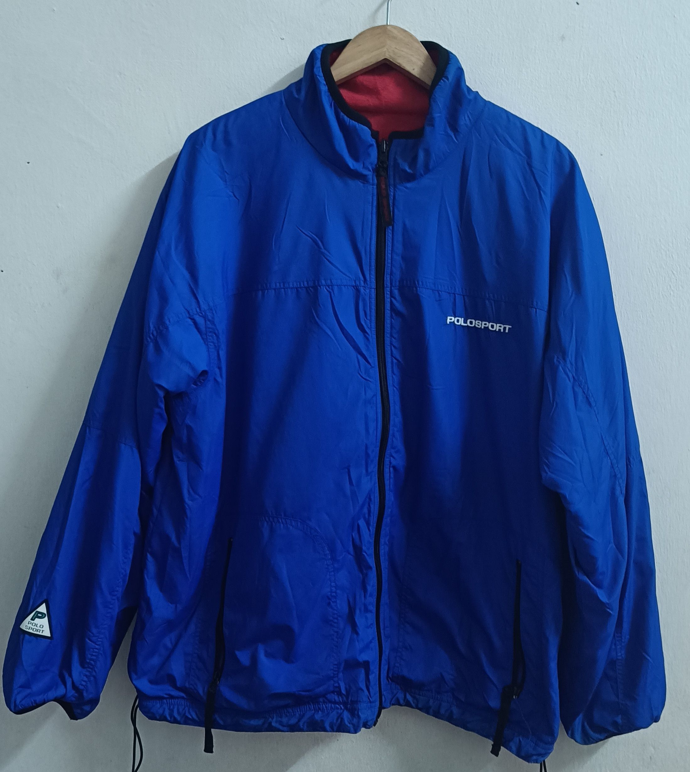 image of Polo Ralph Lauren Vintage Polo Rl Sport Reversible Jacket in Blue Red, Men's (Size XL)