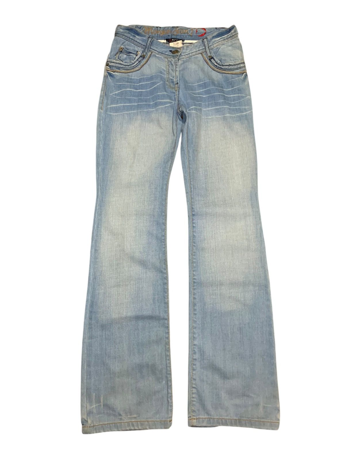 Morgan Homme 2000s Morgan De Toi flared washed blue jeans Size US 30 / EU 46 - 3 Thumbnail