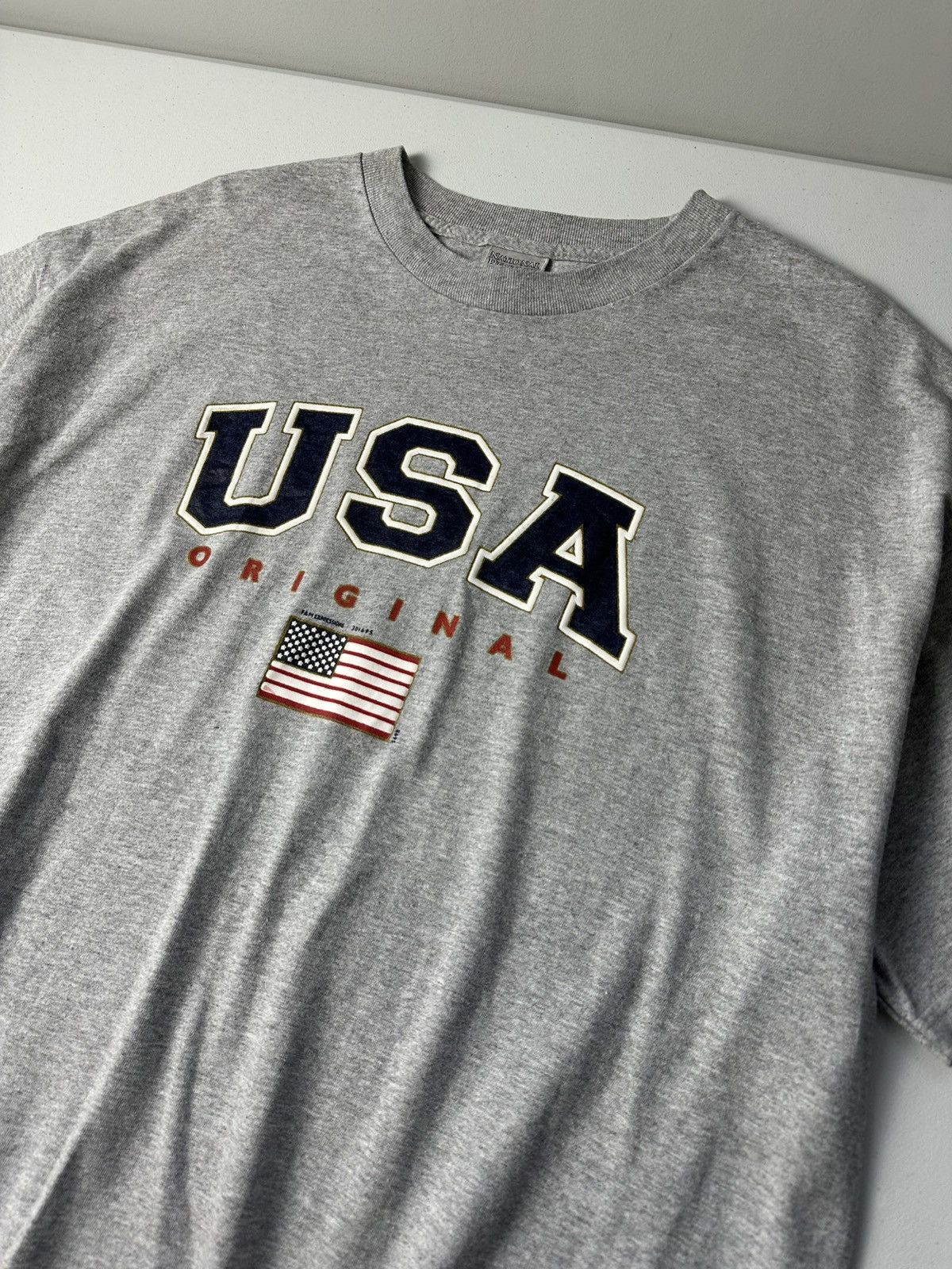 Band Tees × Vintage Y2k Vintage National Heritage Tee Box Logo Usa Flag Logo Size US XL / EU 56 / 4 - 8 Thumbnail